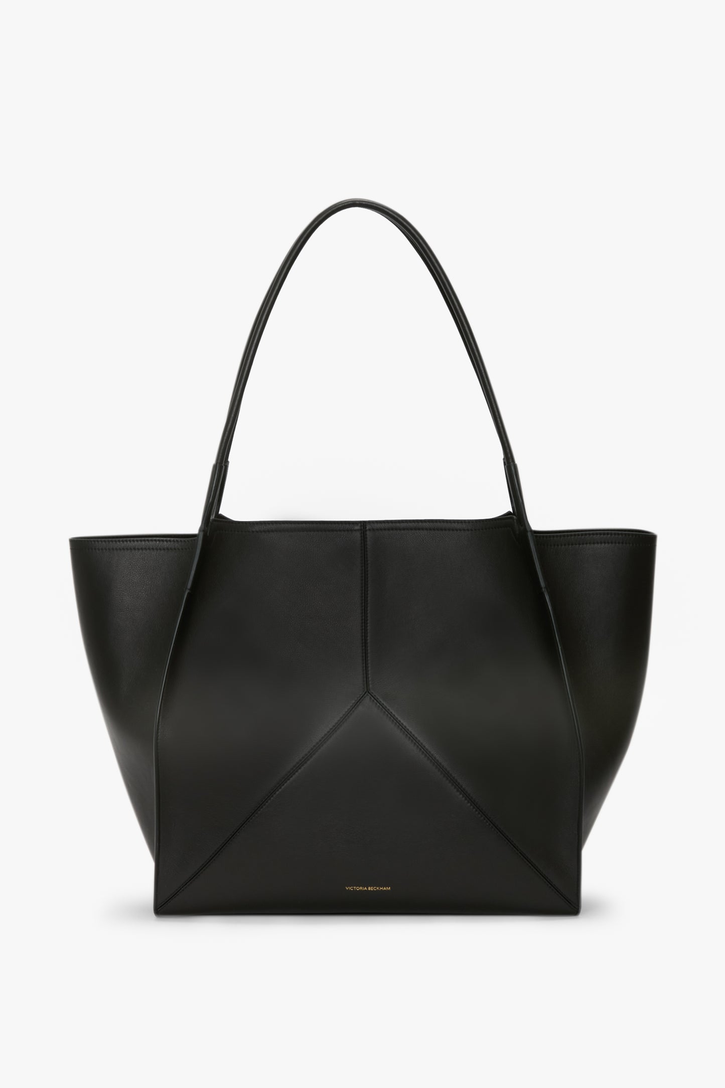 Victoria Travel Tote Bag In Black Soft Leather