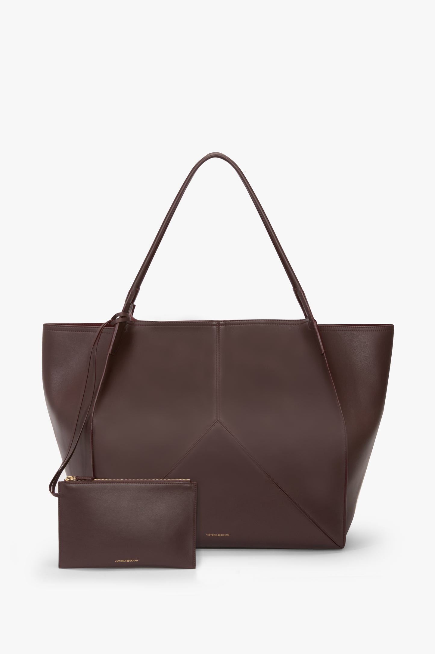 Victoria  Travel Tote In Burgundy Soft Leather