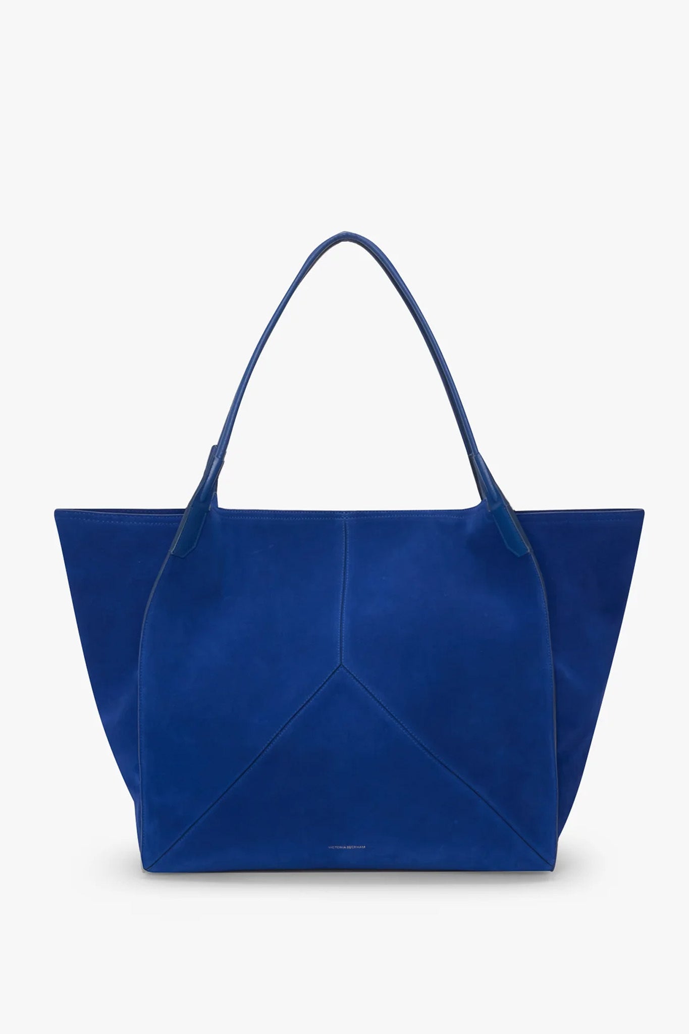 Victoria Travel Tote Bag In Sapphire Blue Suede