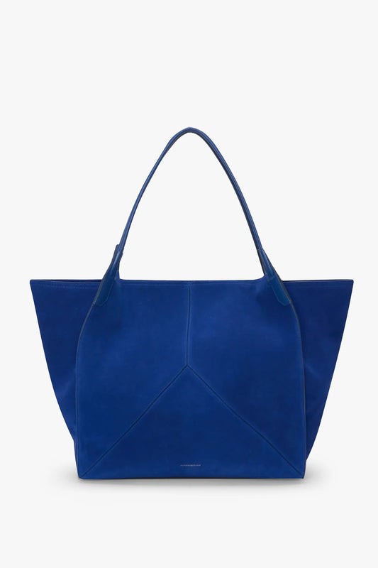 Victoria Travel Tote In Sapphire Blue Suede