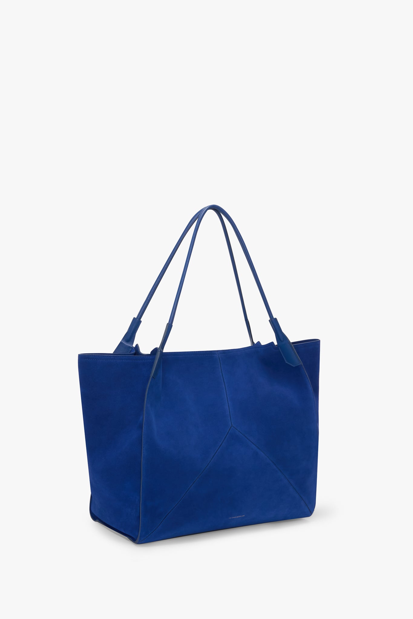 Victoria Travel Tote Bag In Sapphire Blue Suede