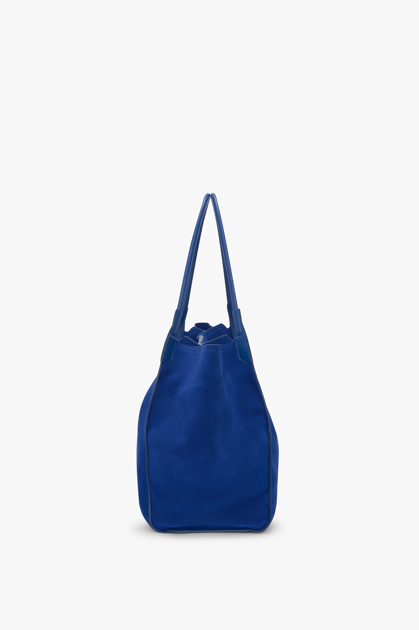Victoria Travel Tote Bag In Sapphire Blue Suede