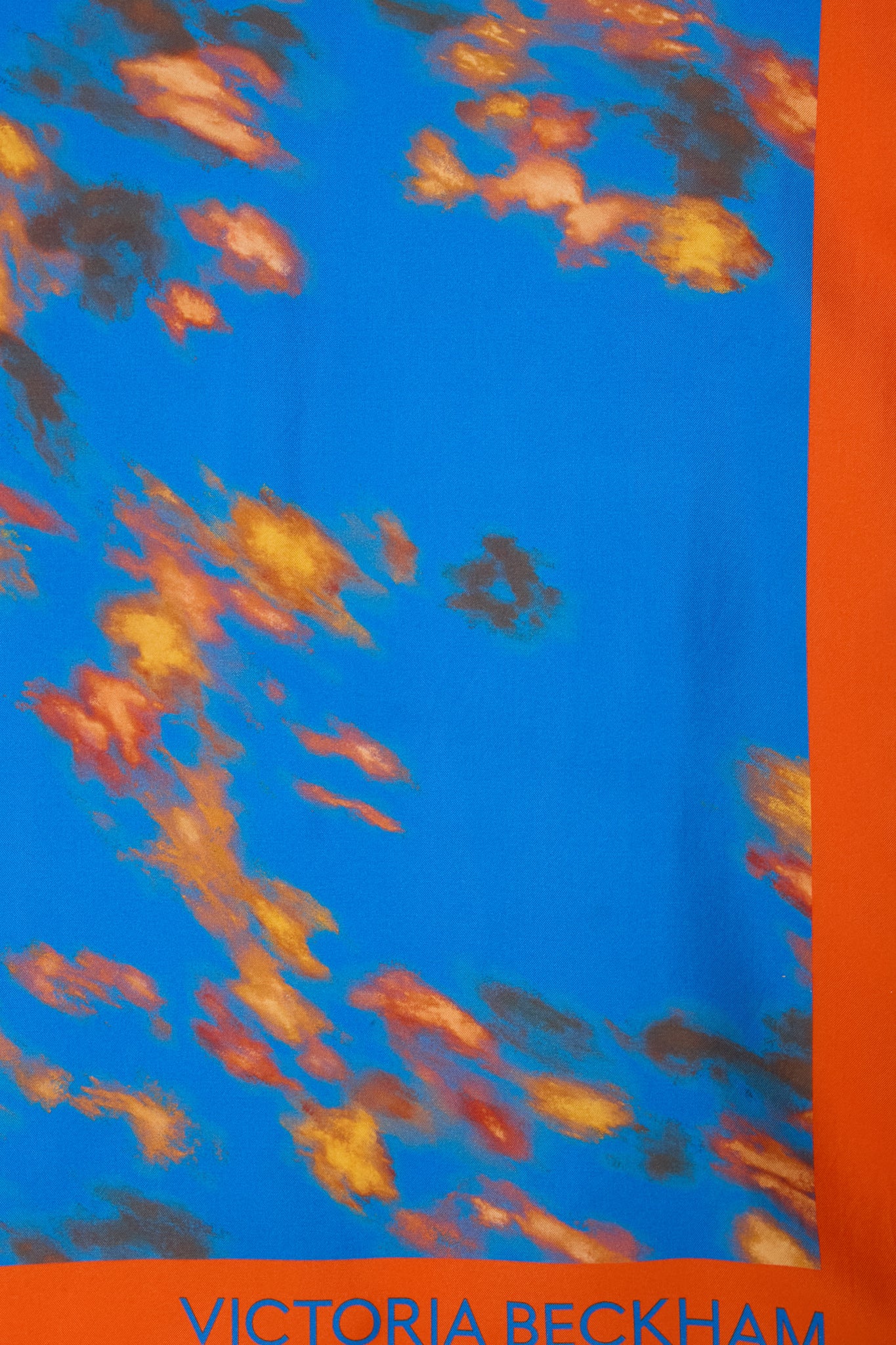 Foulard In Blue Abstract Floral Print