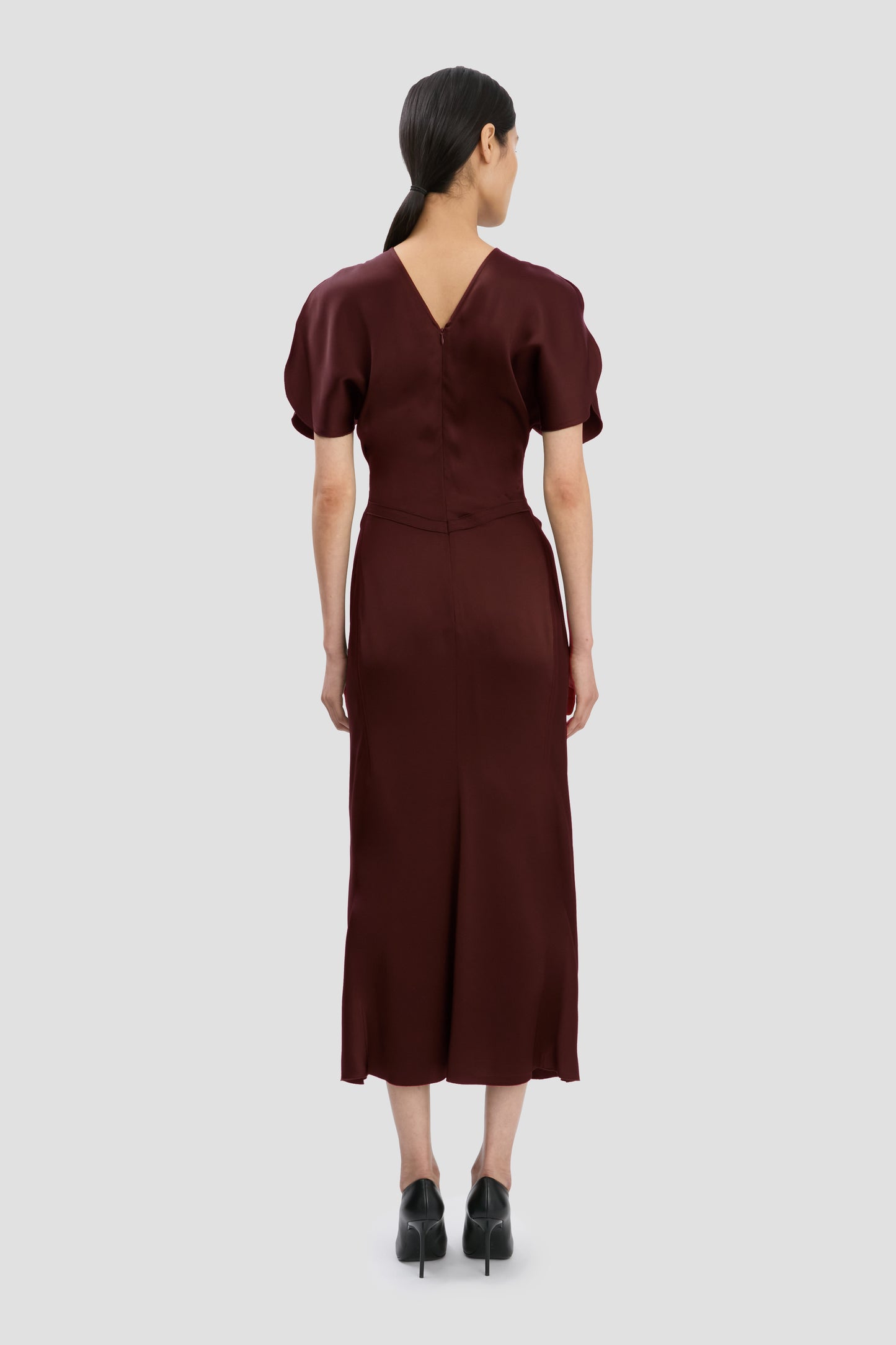 Bela Midi Dress In Merlot