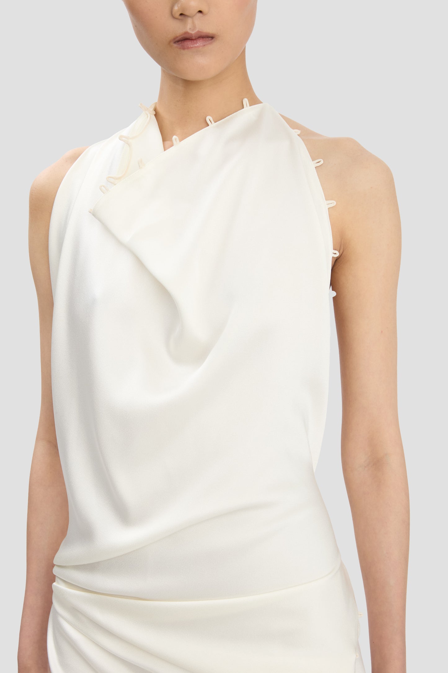 Draped Gown In Ivory