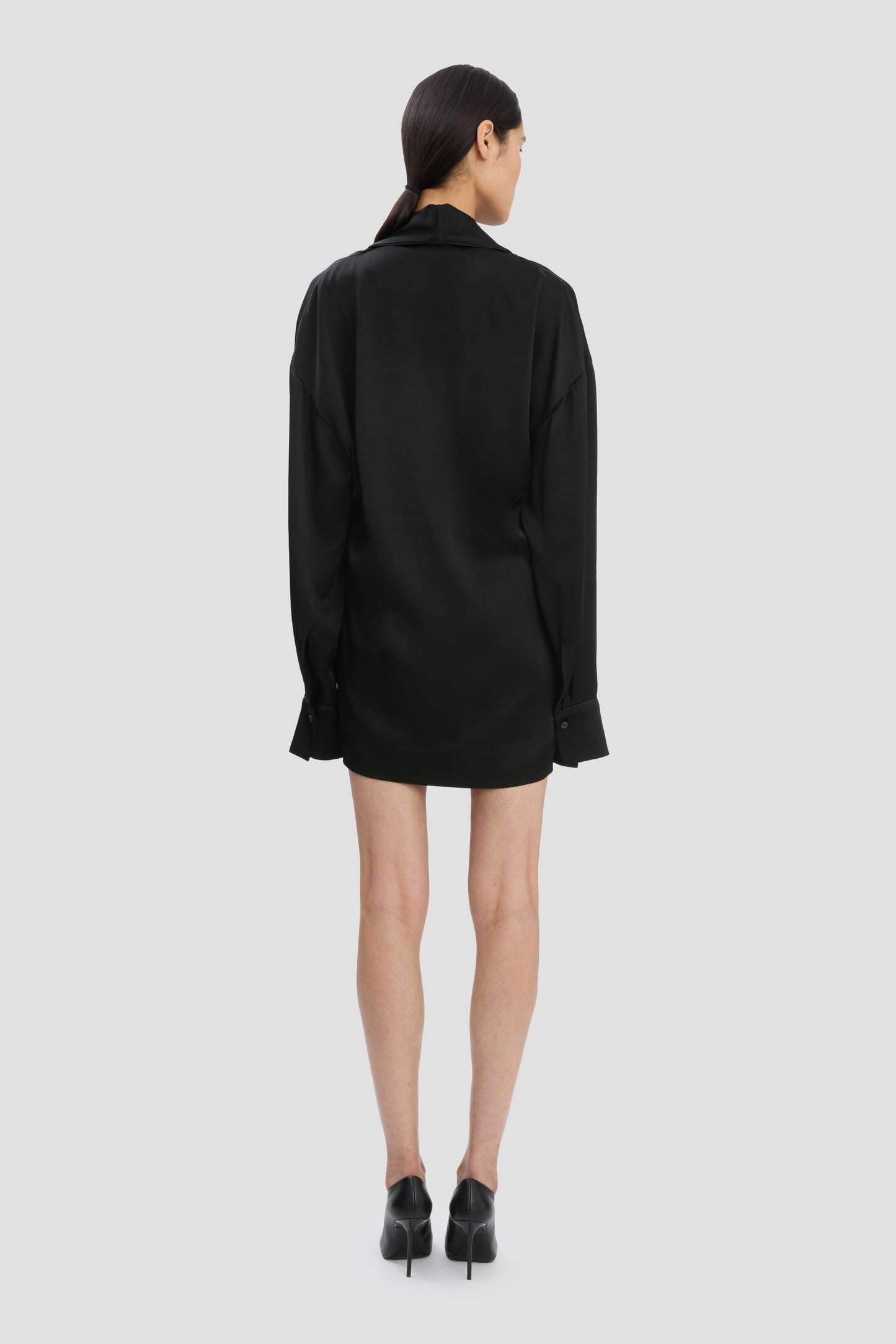 Wrap Mini Dress In Black