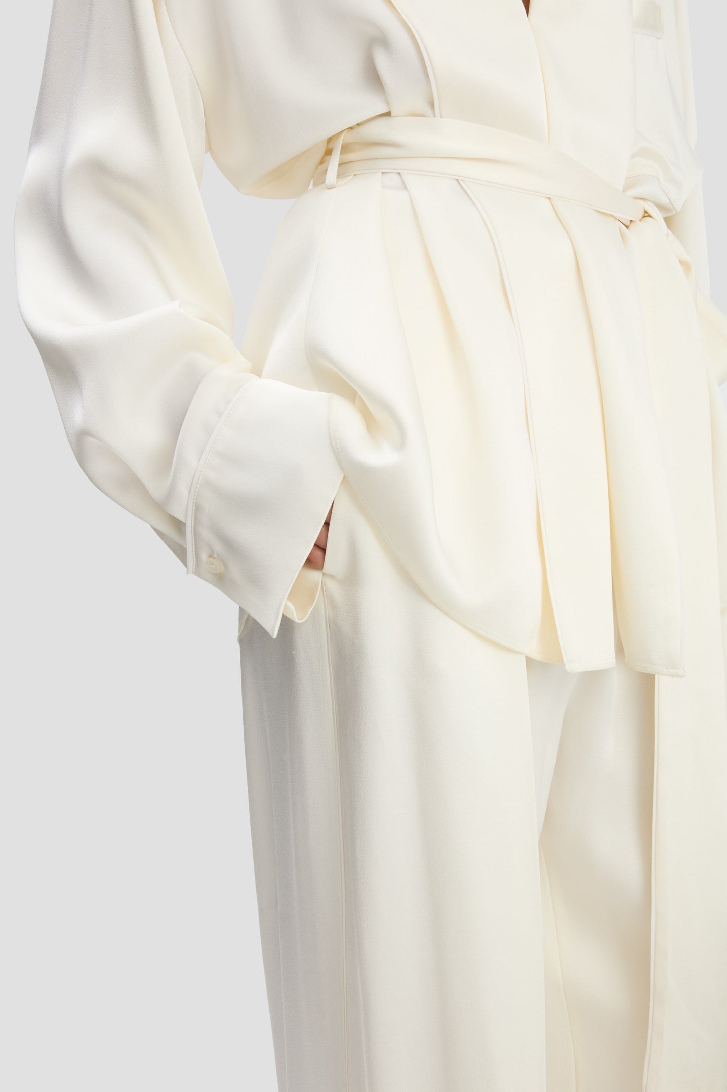 Wide Leg Trouser In Ivory