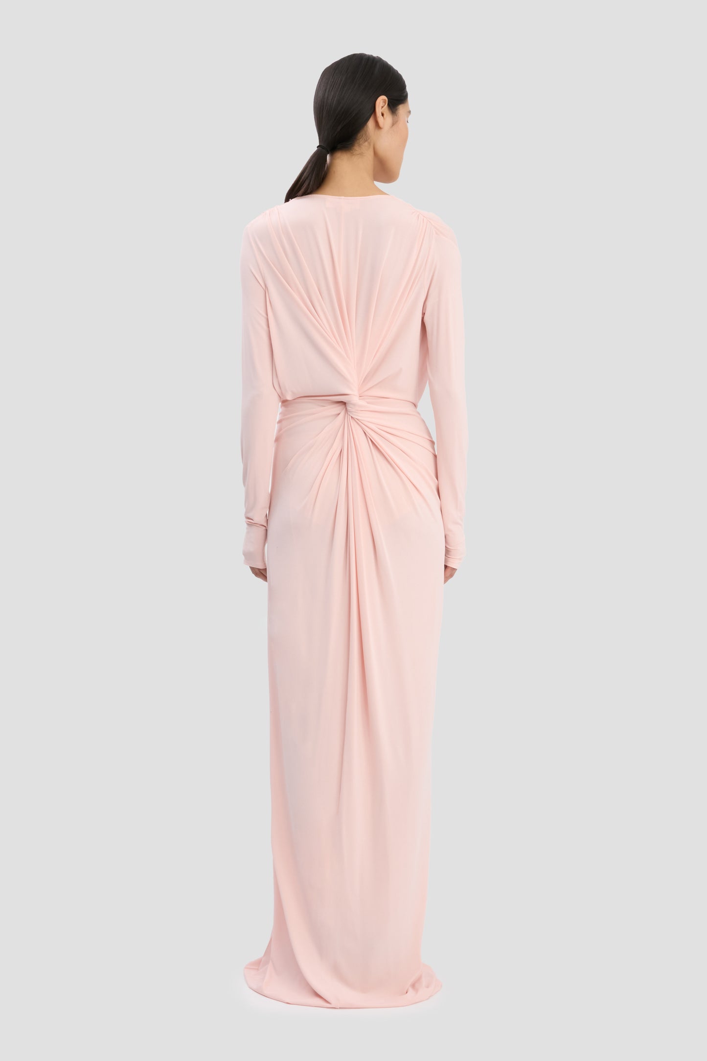 Cut-Out Wire Gown In Frosted Pink