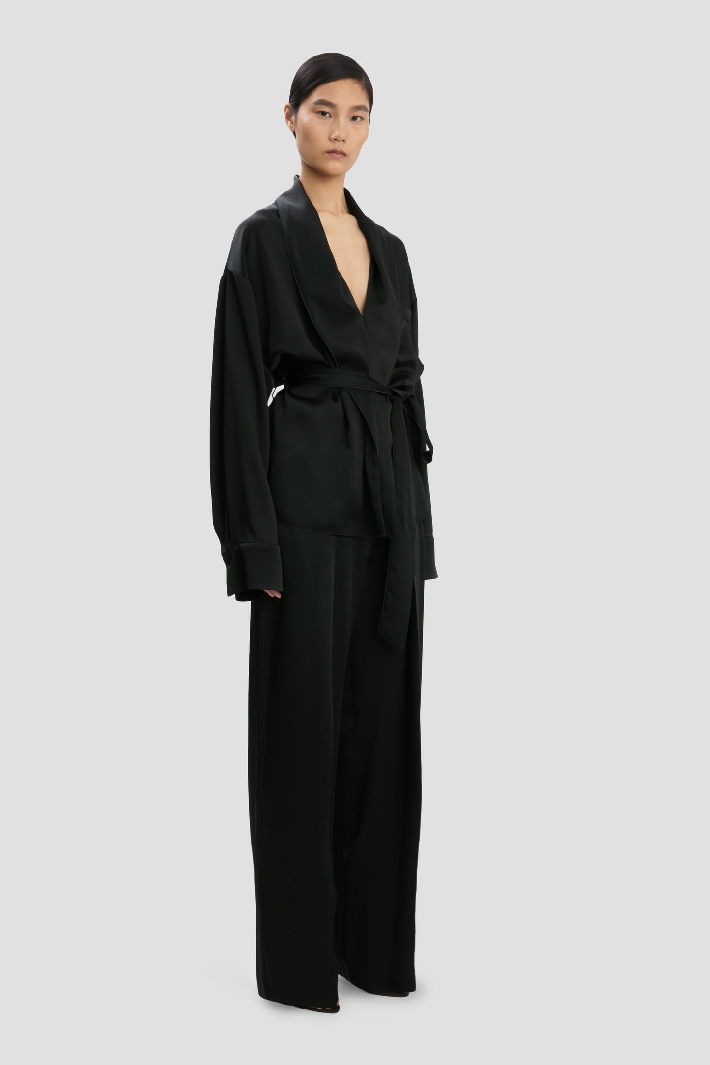 Wide Leg Trouser In Black