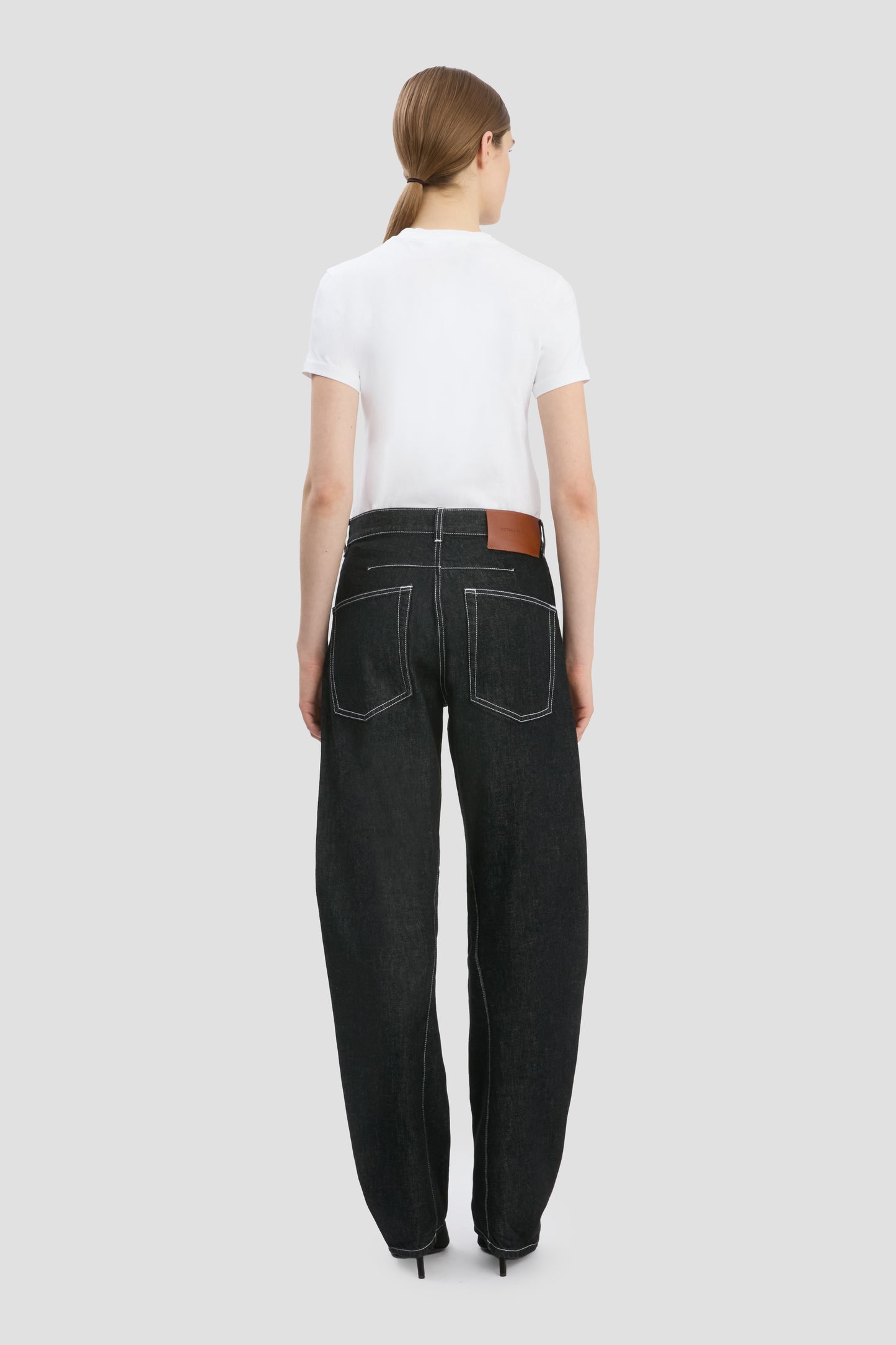 Twisted Slouch Jean In Washed Black