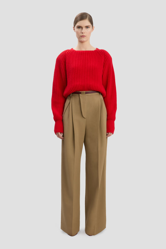 Charlee Trouser In Dark Camel