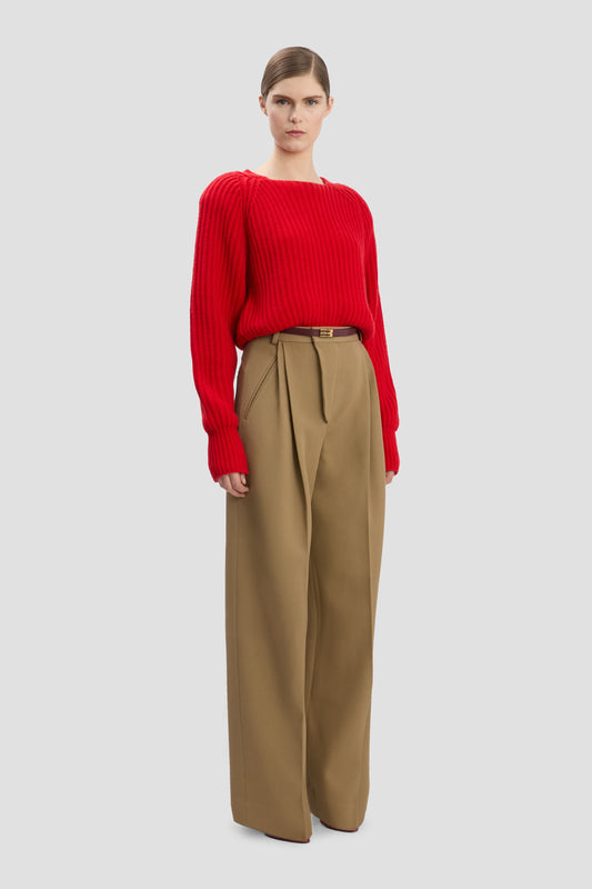 Charlee Trouser In Dark Camel