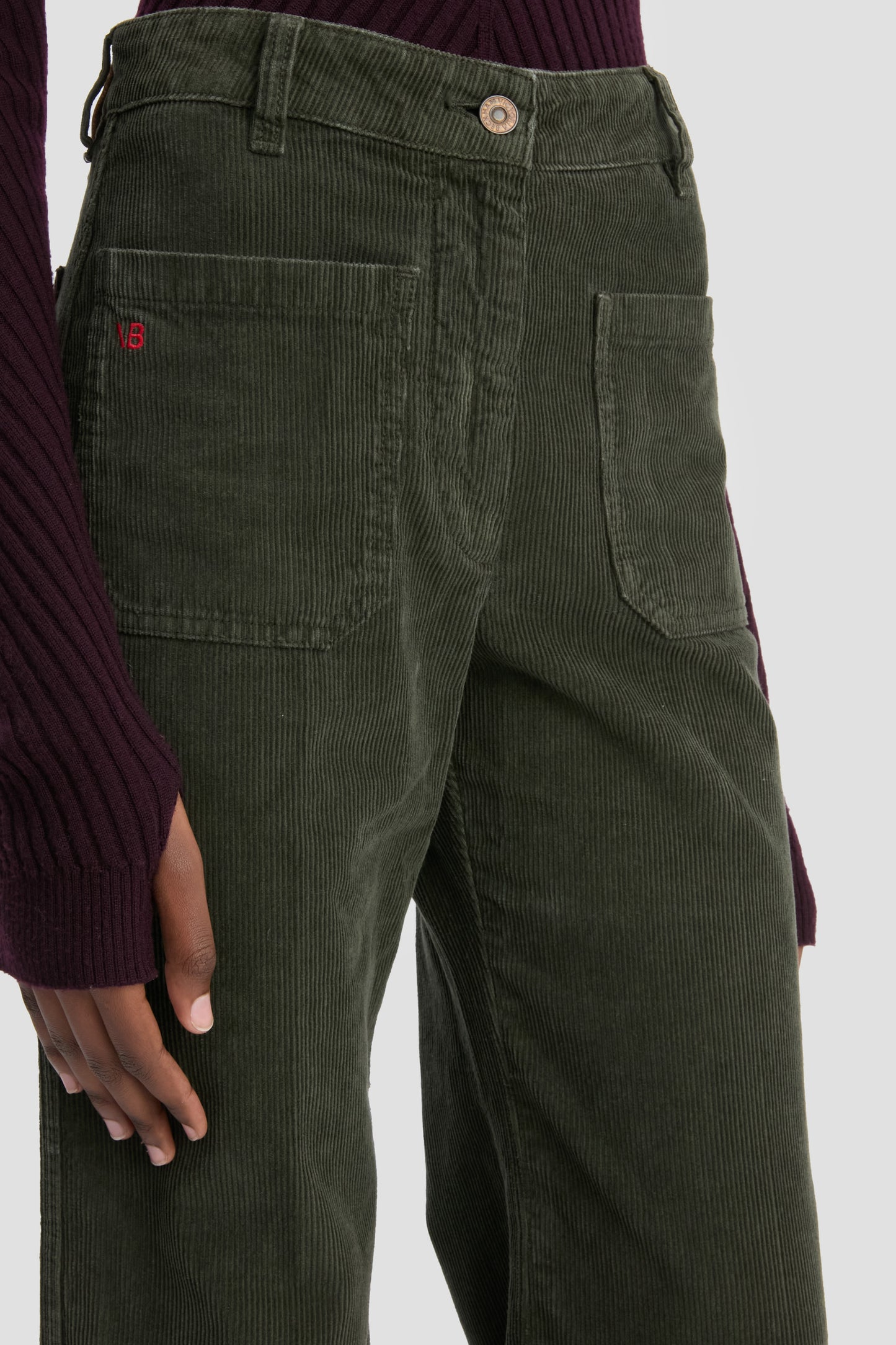 Alina Corduroy Jean In Khaki