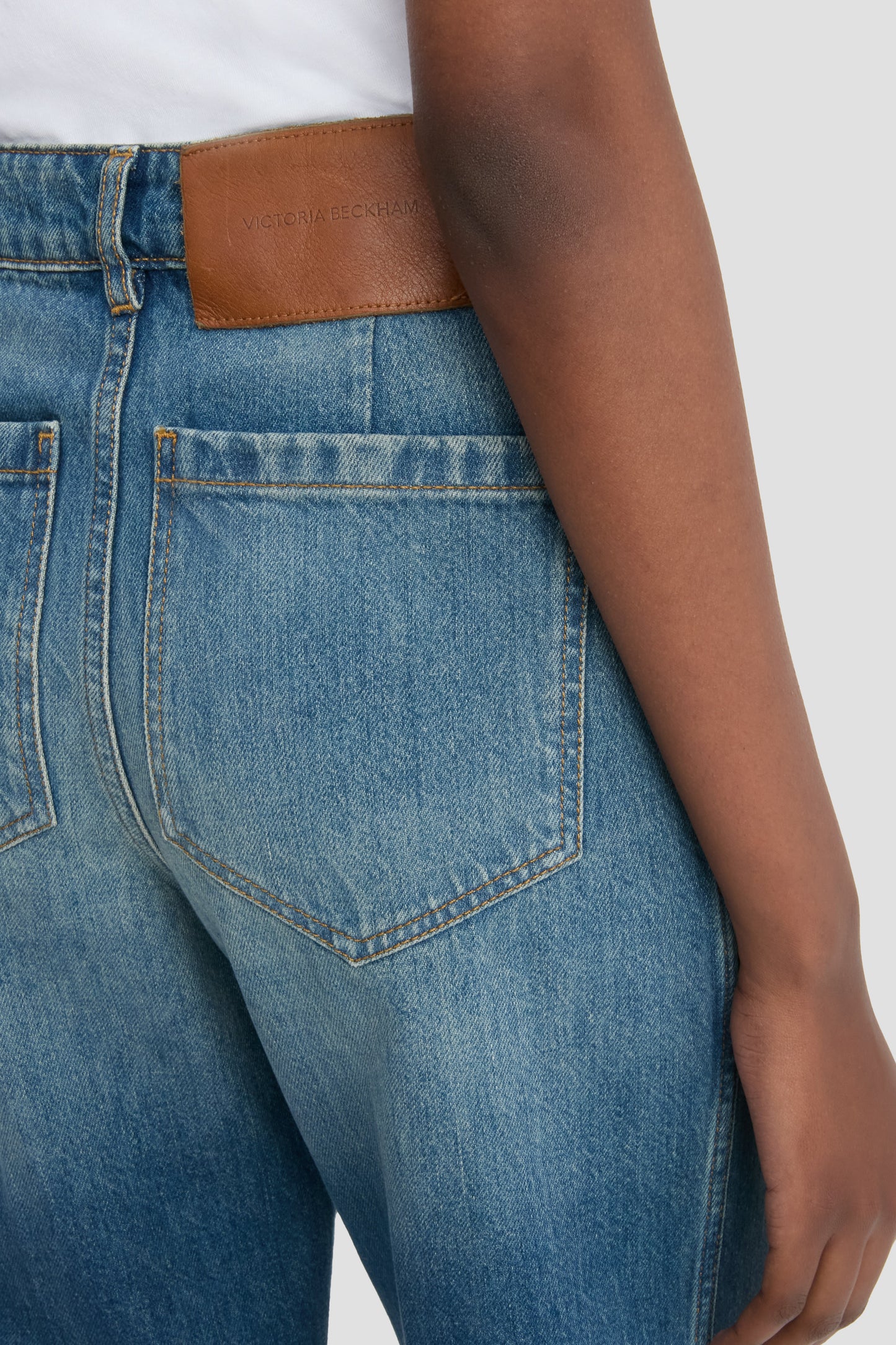 Alina High Waisted Short Jean In Classic Blue Wash