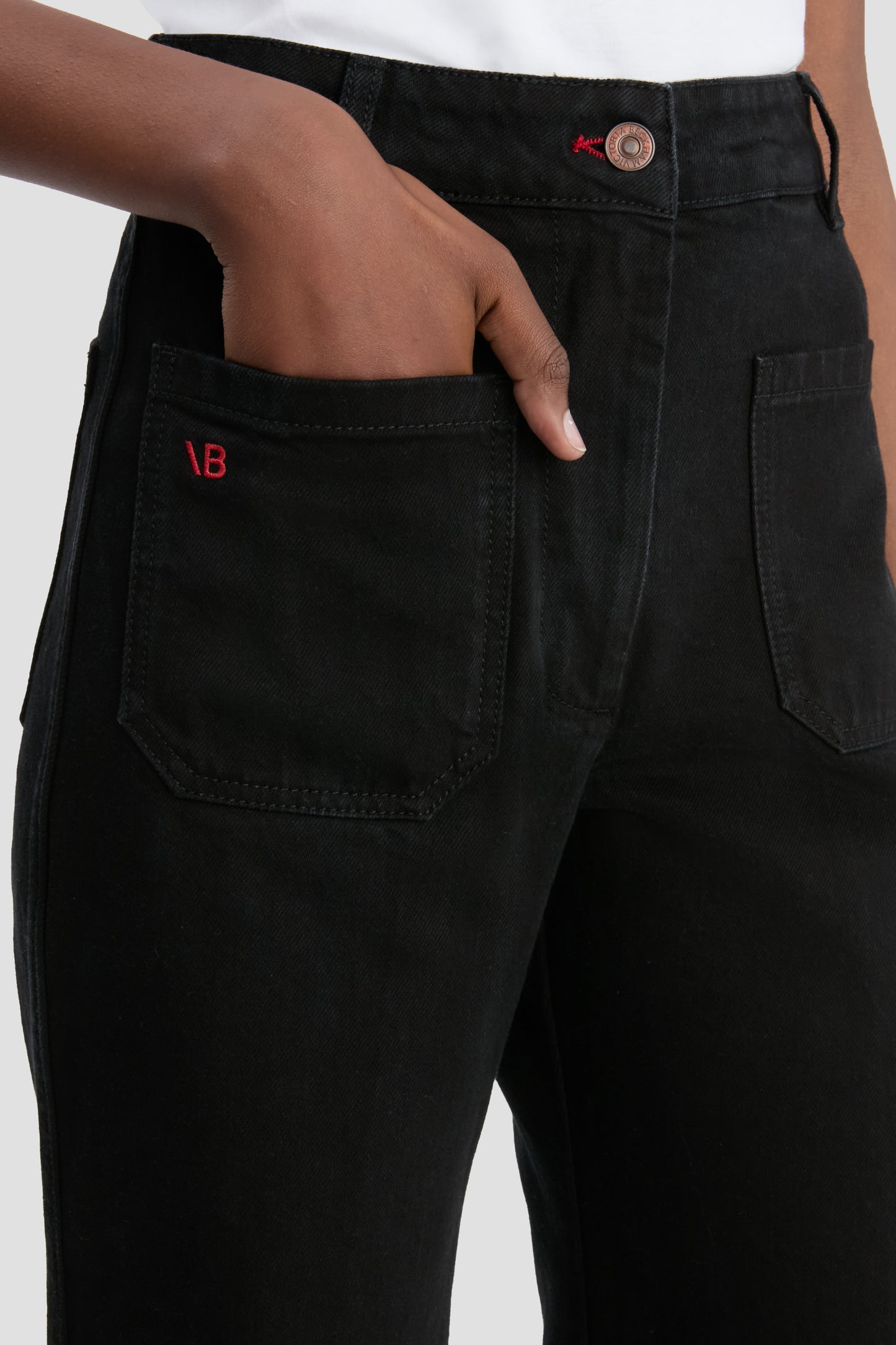 Alina High Waisted Long Jean In Washed Black