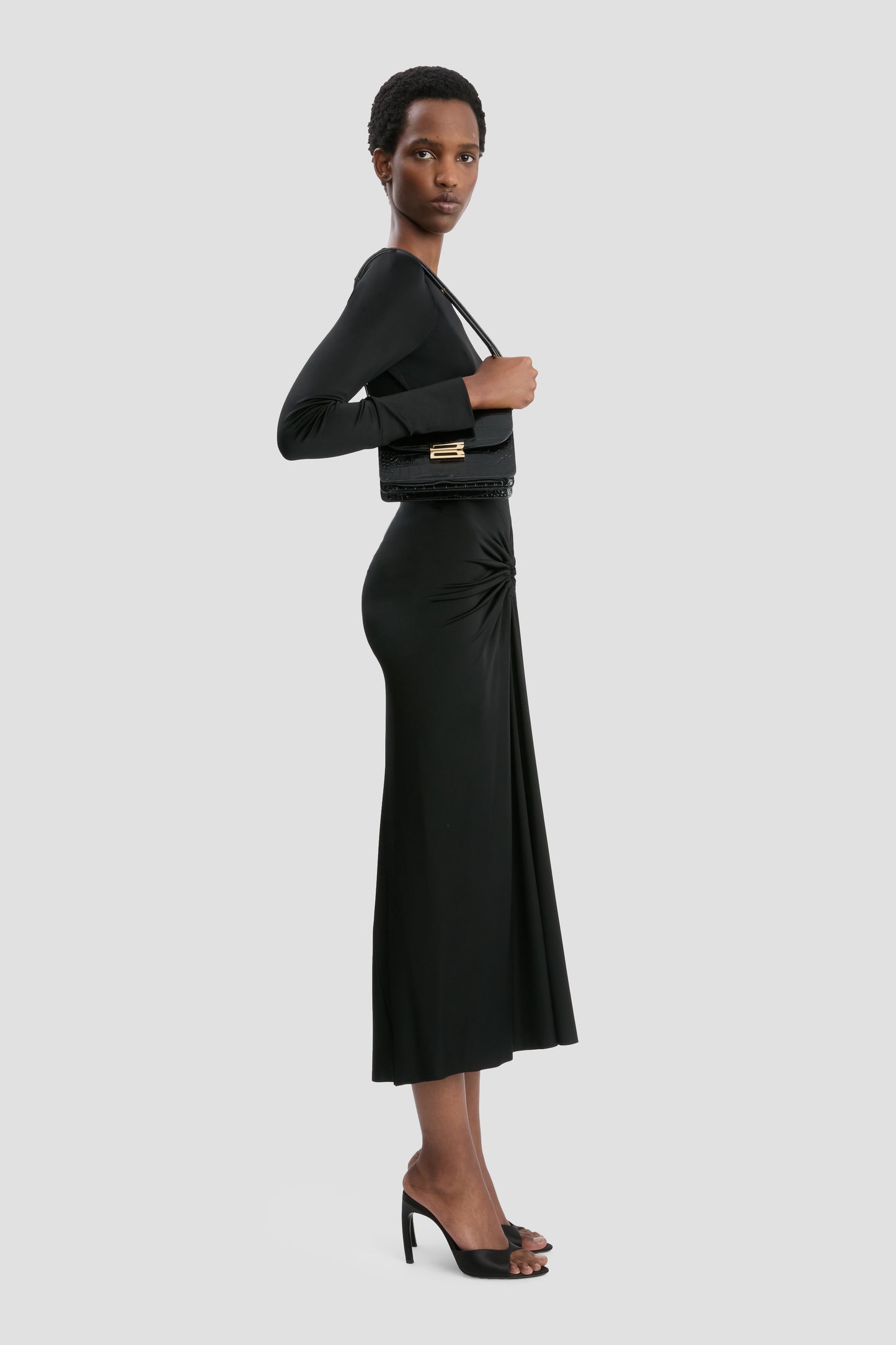 Frances Midi Dress In Black