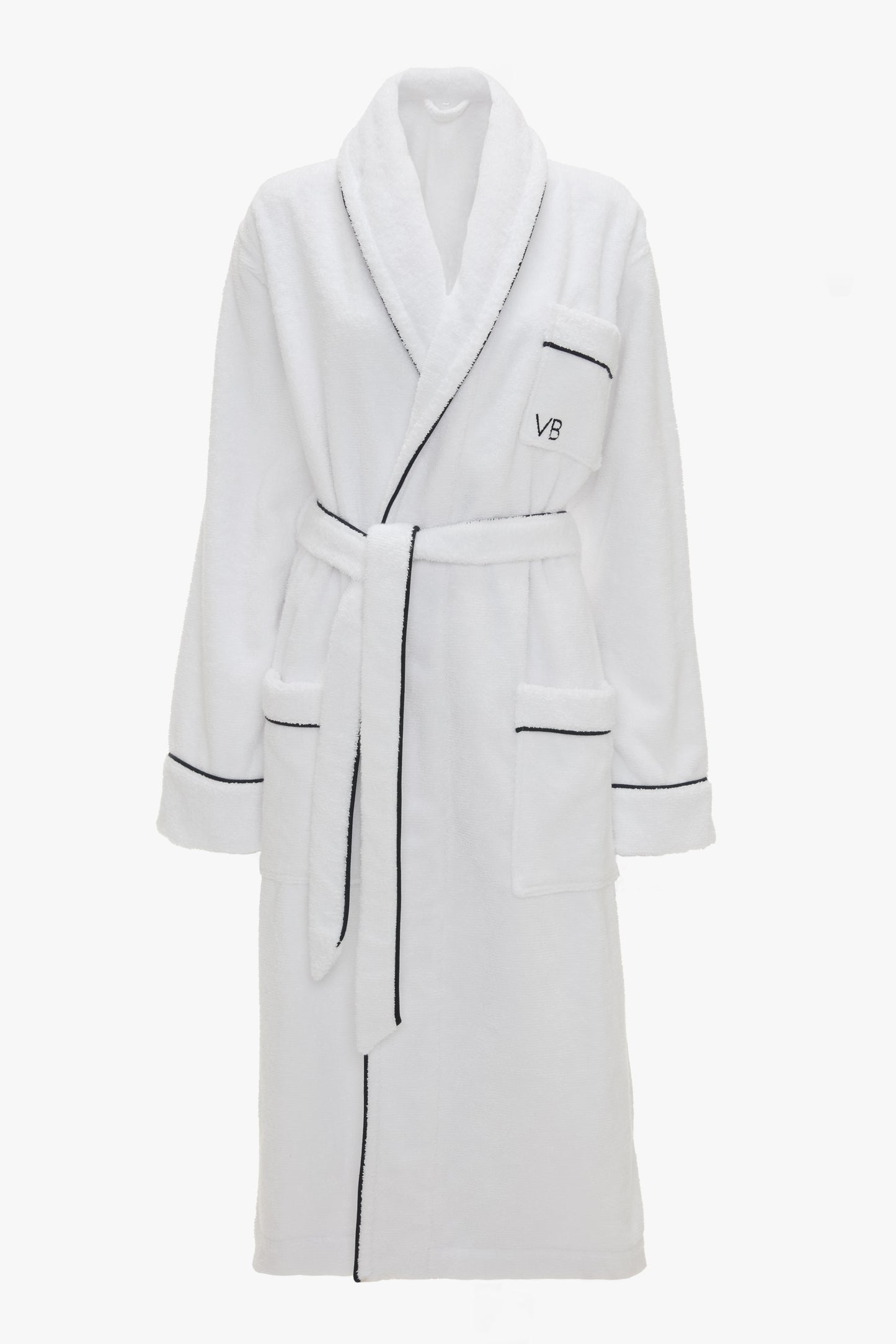 Towelling Robe In White