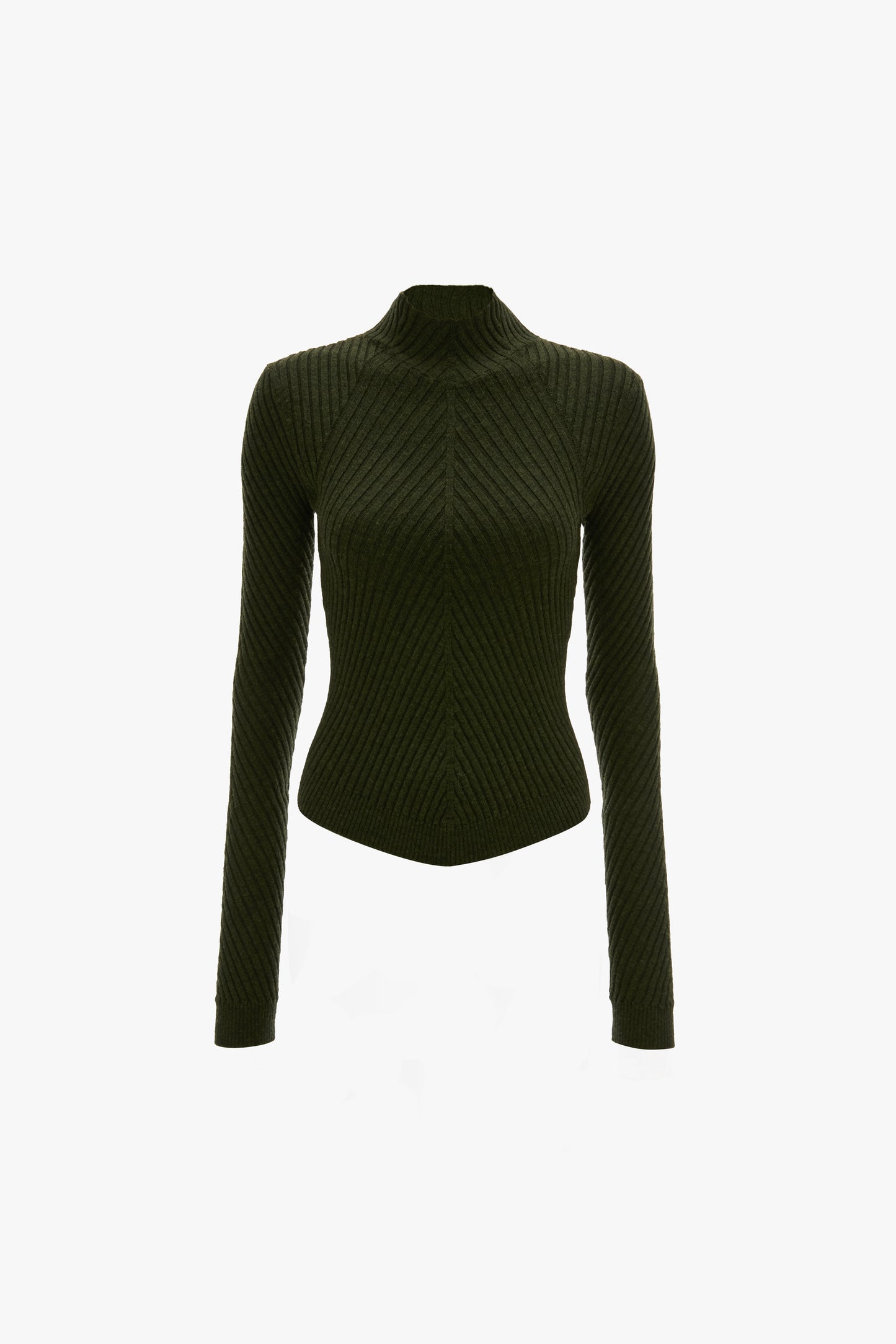 Ribbed Knit Polo In Oregano