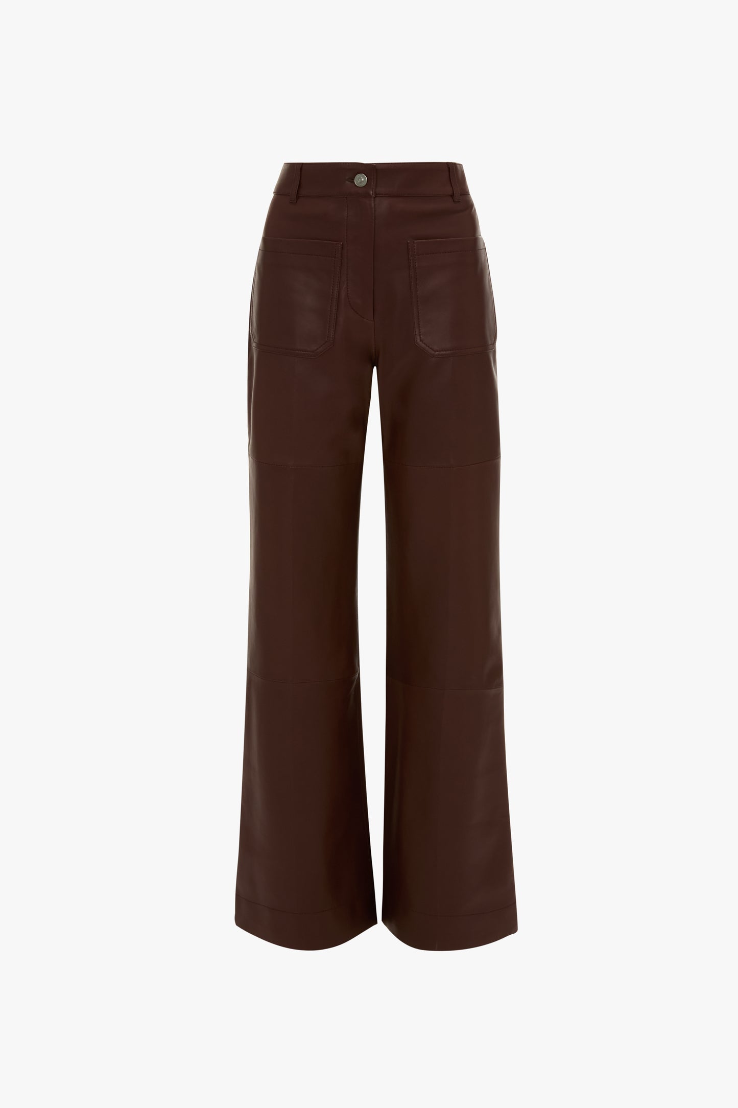 Leather Alina Trouser In Burgundy