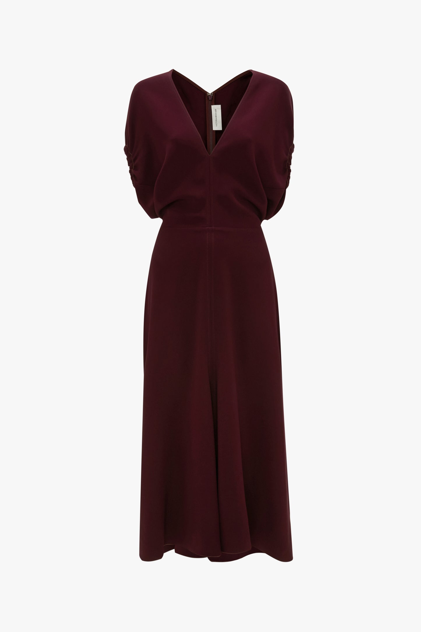 Edith Midi Dress In Merlot