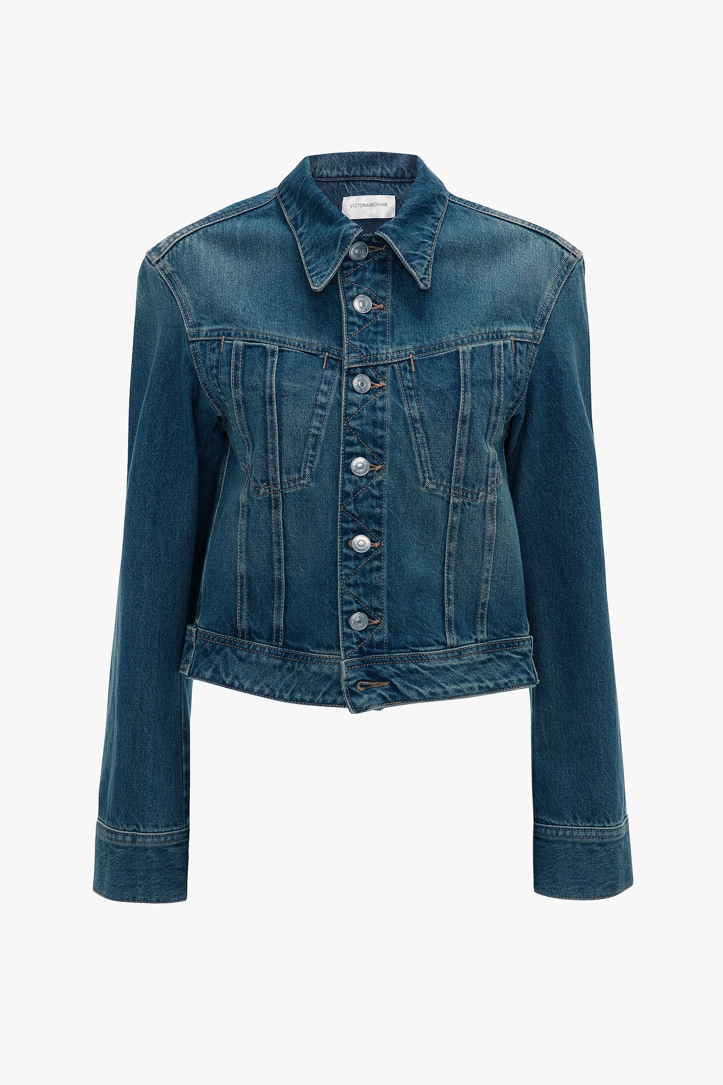 Denim Jacket In Mid Blue Wash