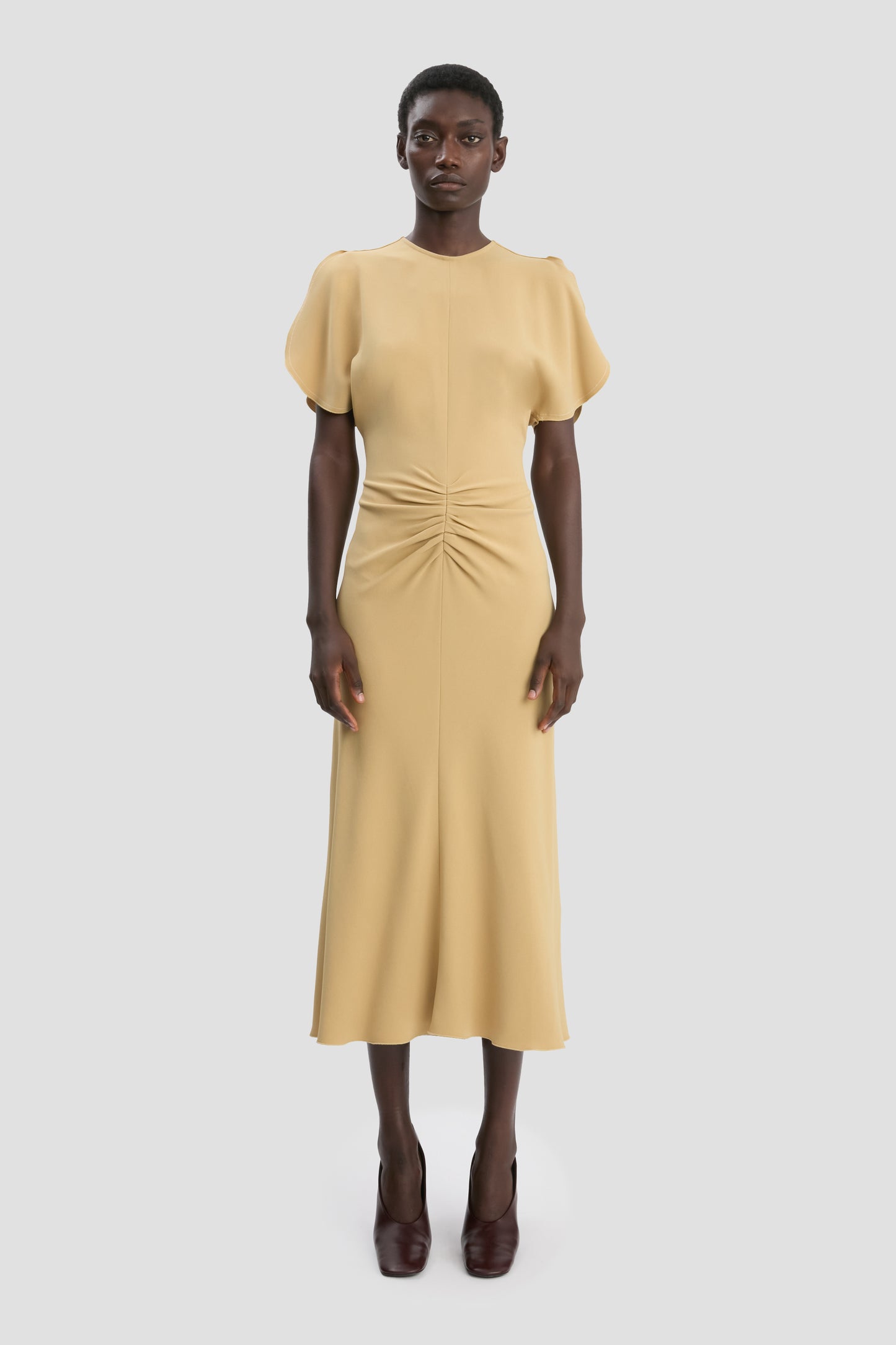 Bela Midi Dress In Honey