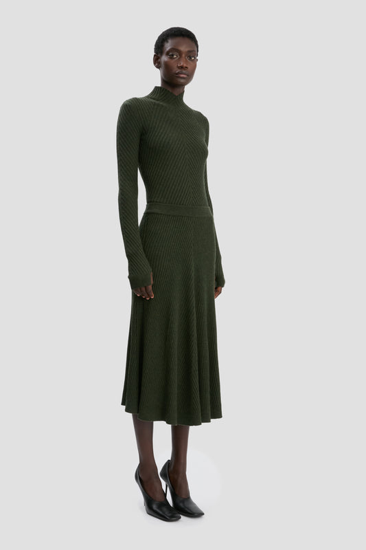 Ribbed Knit Polo In Oregano