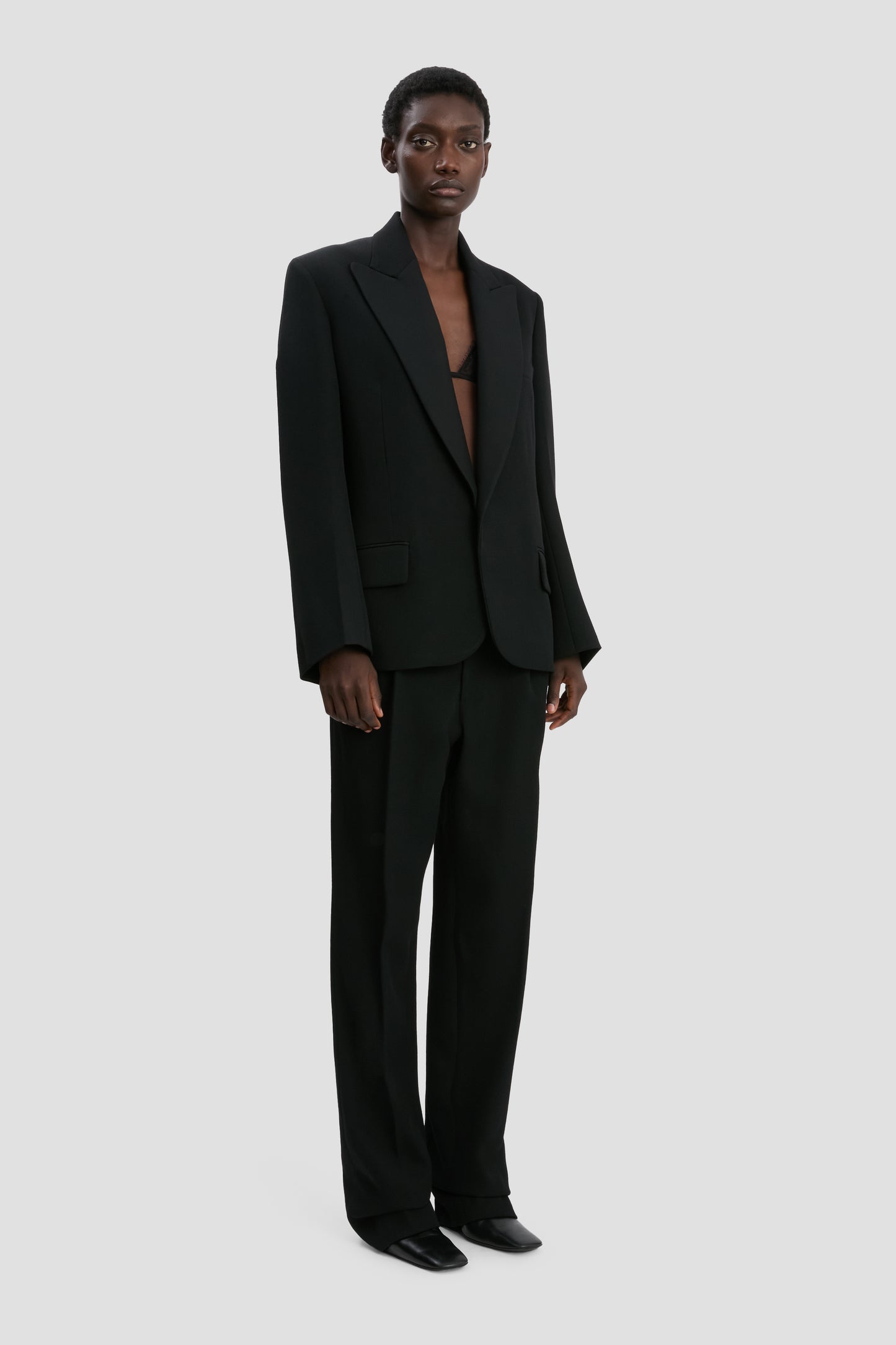 Sculptural Sleeve Jacket In Black