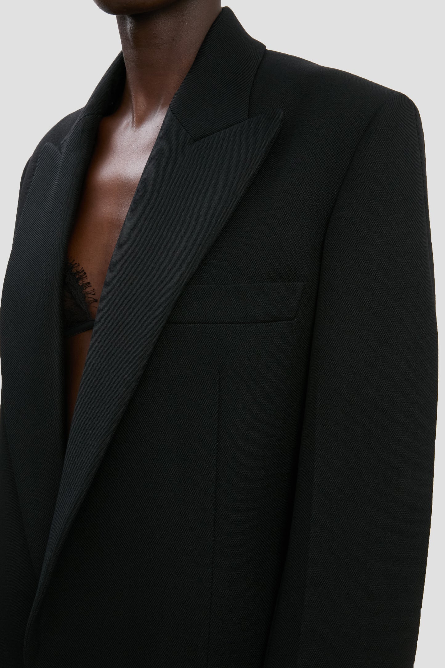 Sculptural Sleeve Jacket In Black