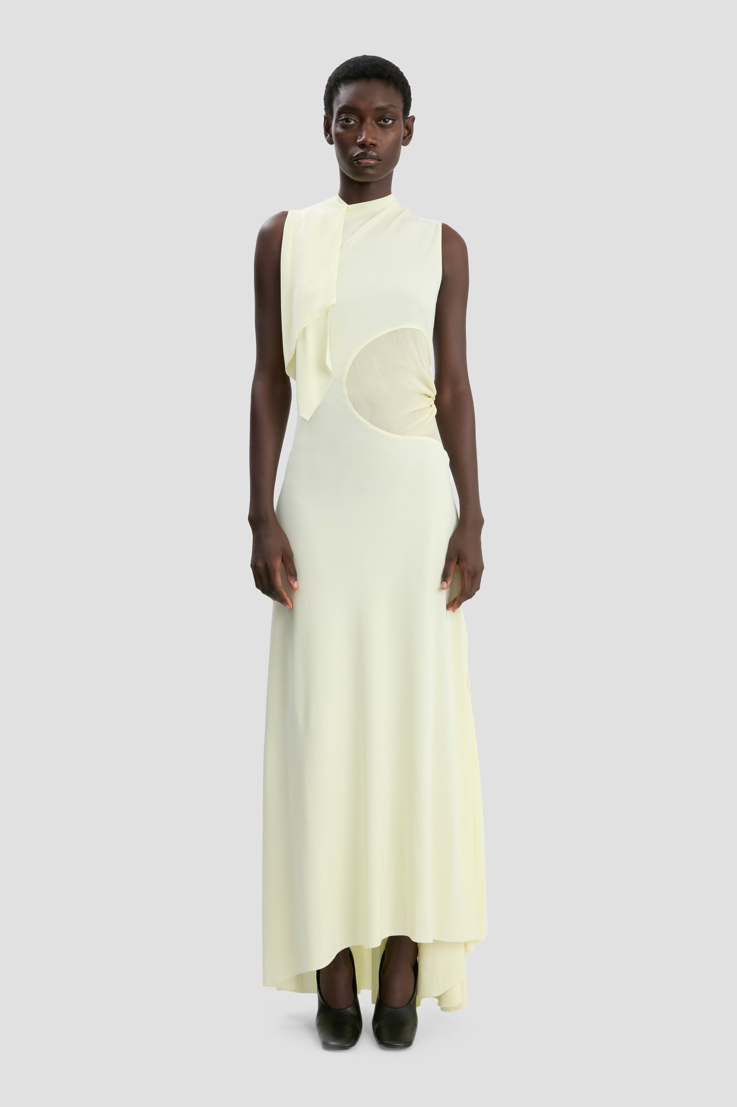 Panelled Dress In Frosted Yellow