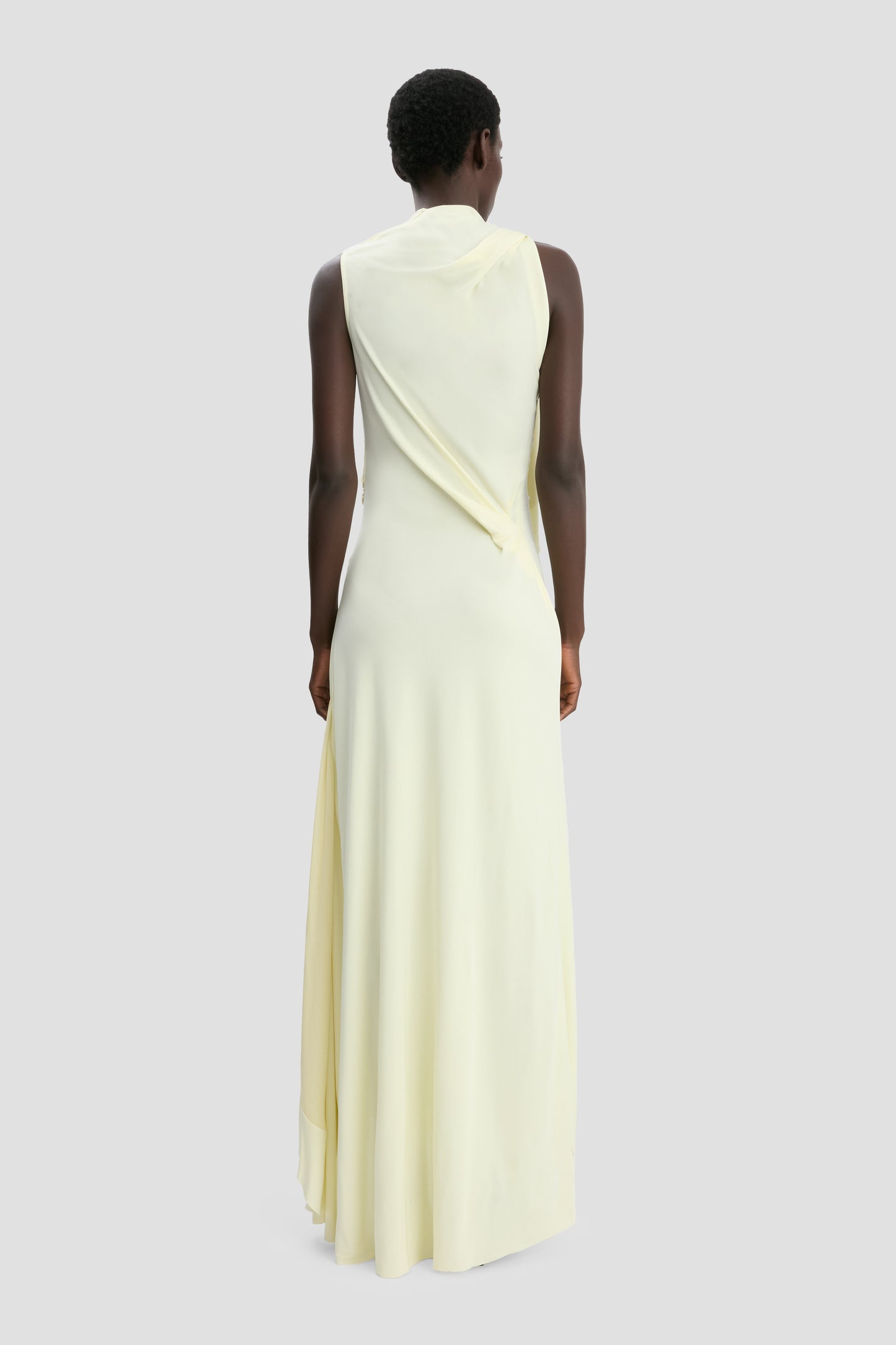 Panelled Dress In Frosted Yellow