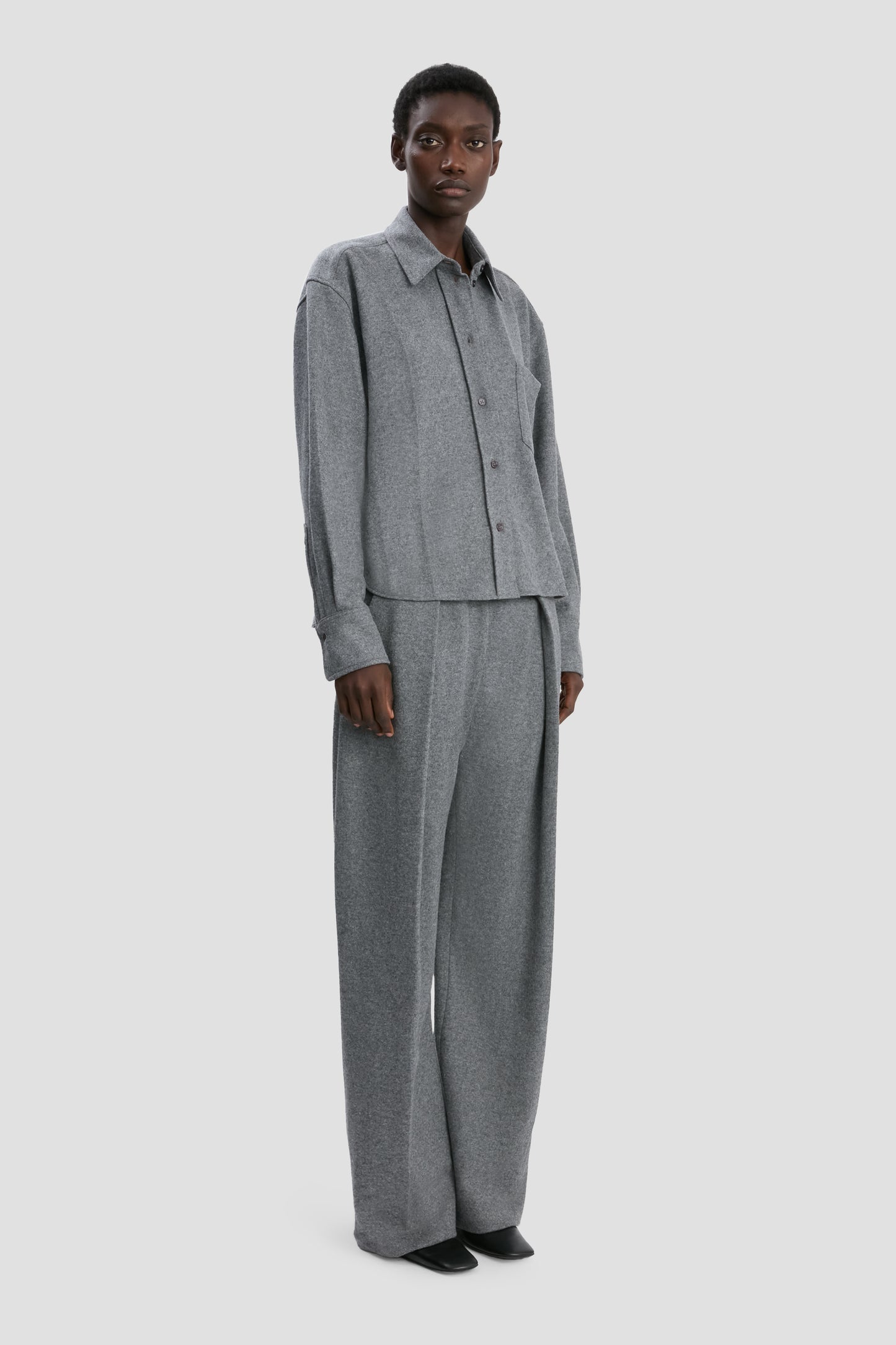 Pocket Shirt In Grey Melange