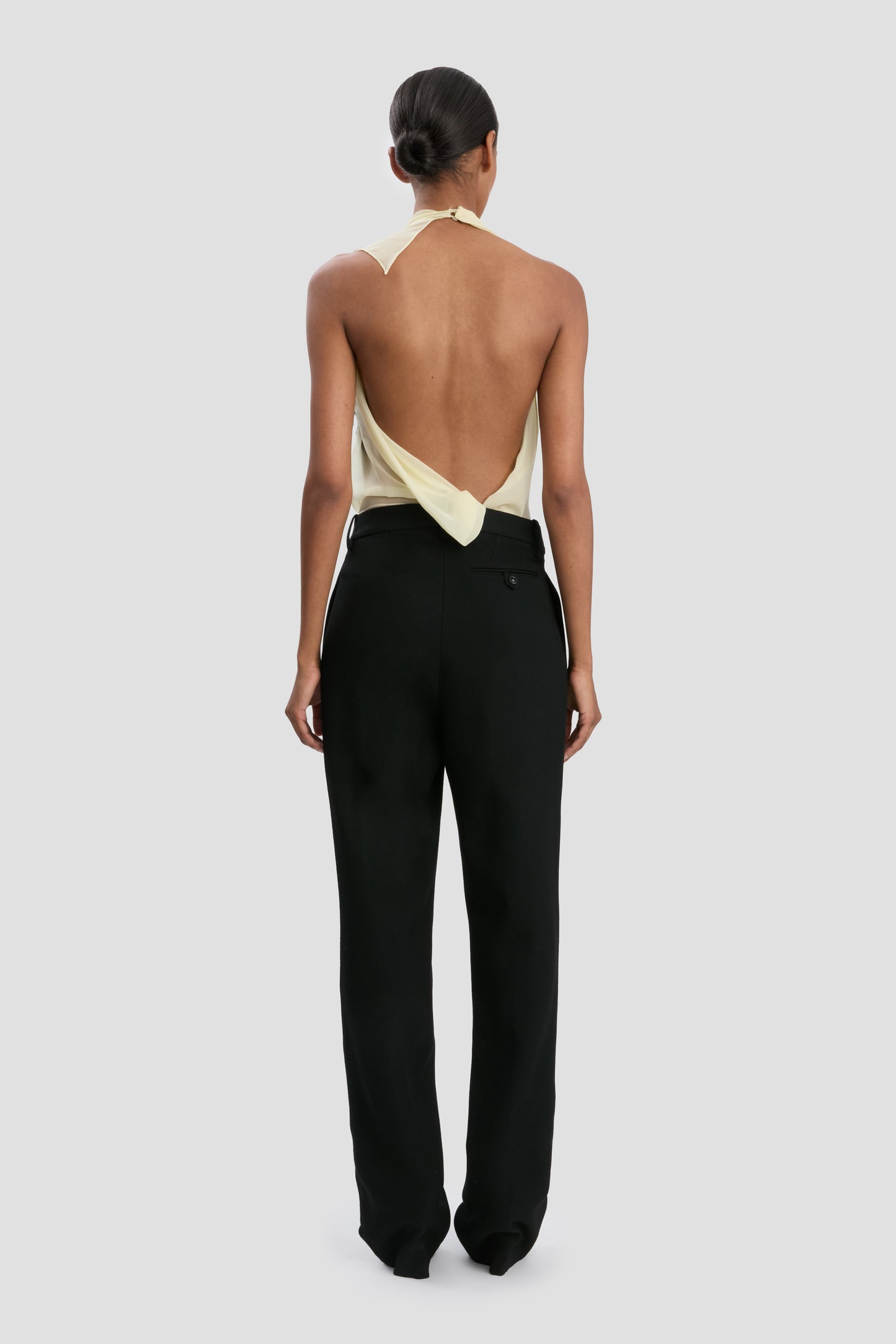 Draped Panel Top In Frosted Yellow