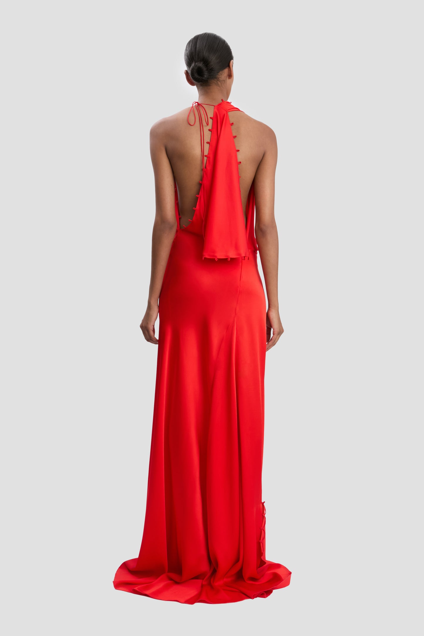 Draped Gown In Cayenne