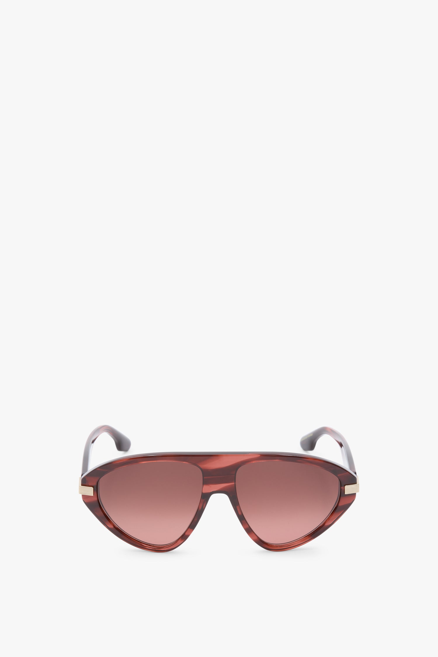 Visor Sunglasses in Striped Wine