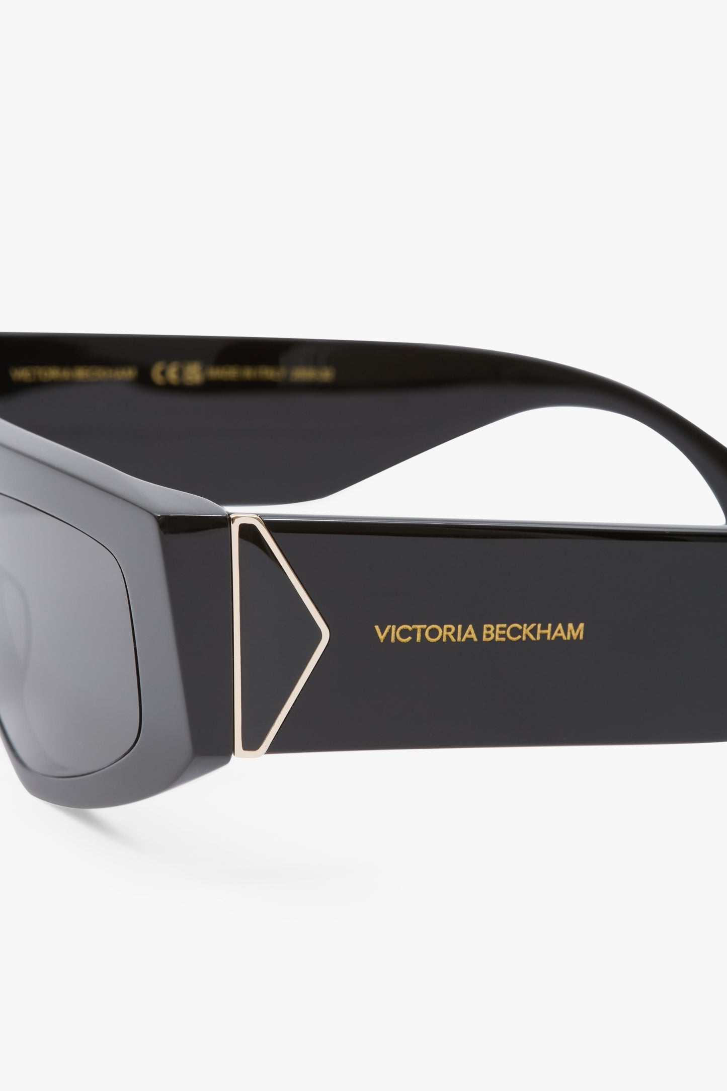 Acetate Visor Sunglasses In Black