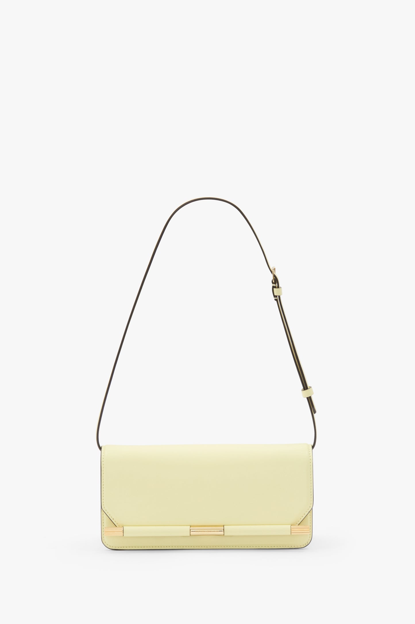 202 Clutch Bag In Daffodil Yellow Leather