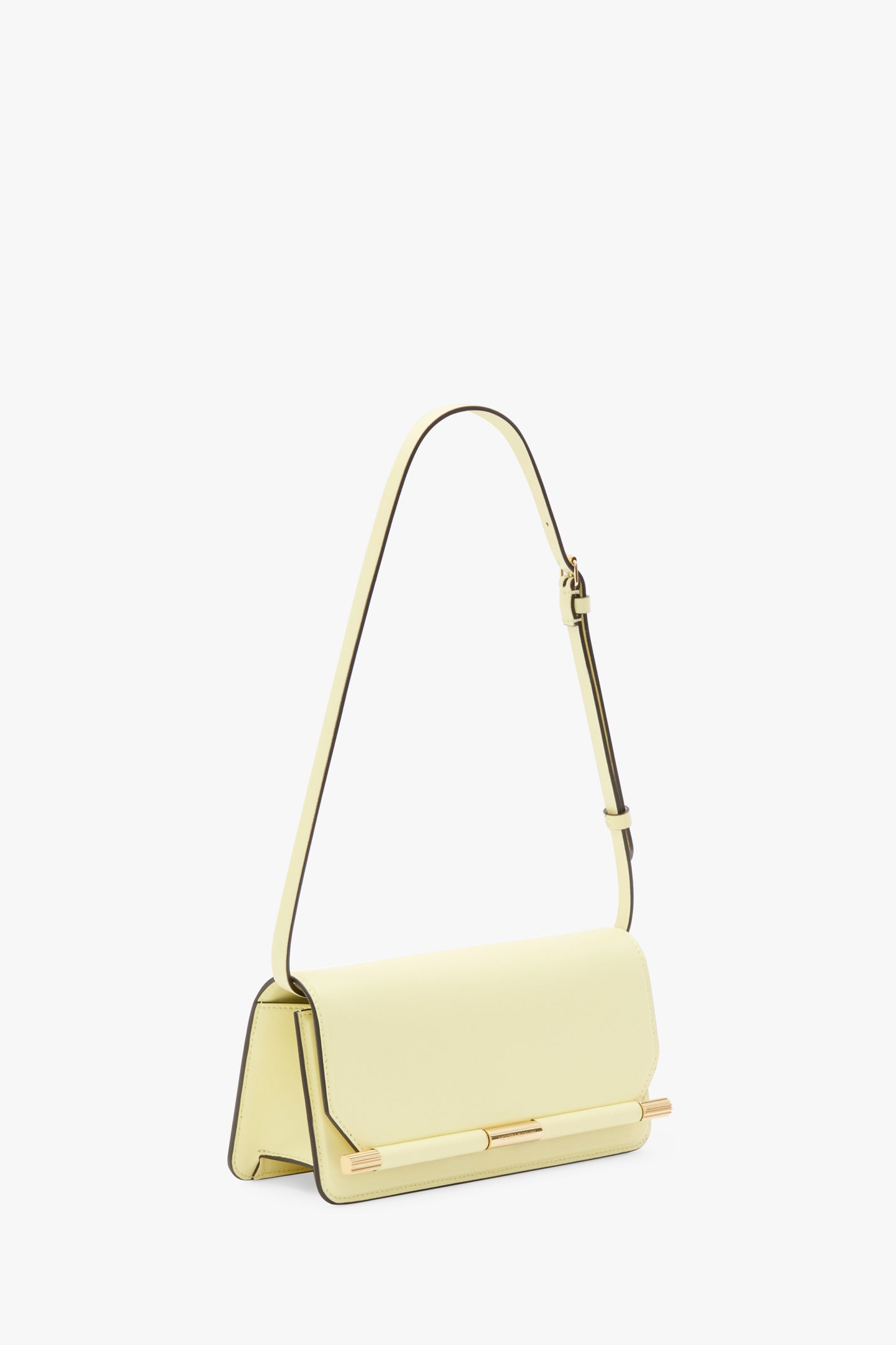 202 Clutch Bag In Daffodil Yellow Leather