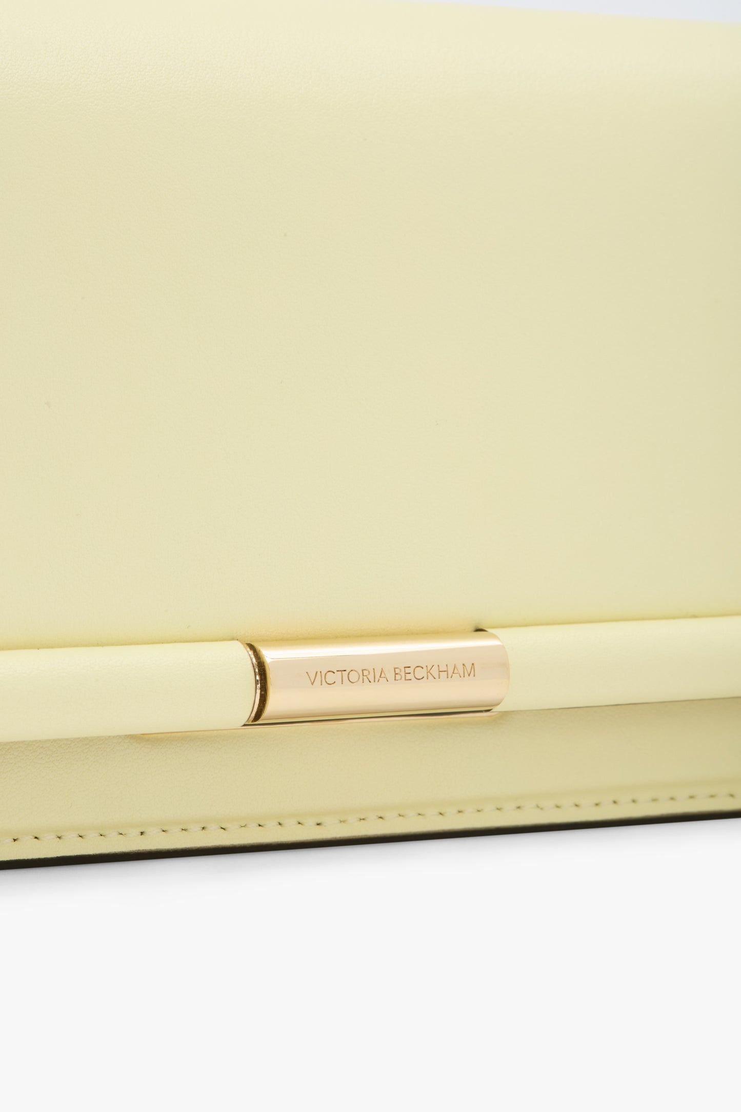 202 Clutch Bag In Daffodil Yellow Leather