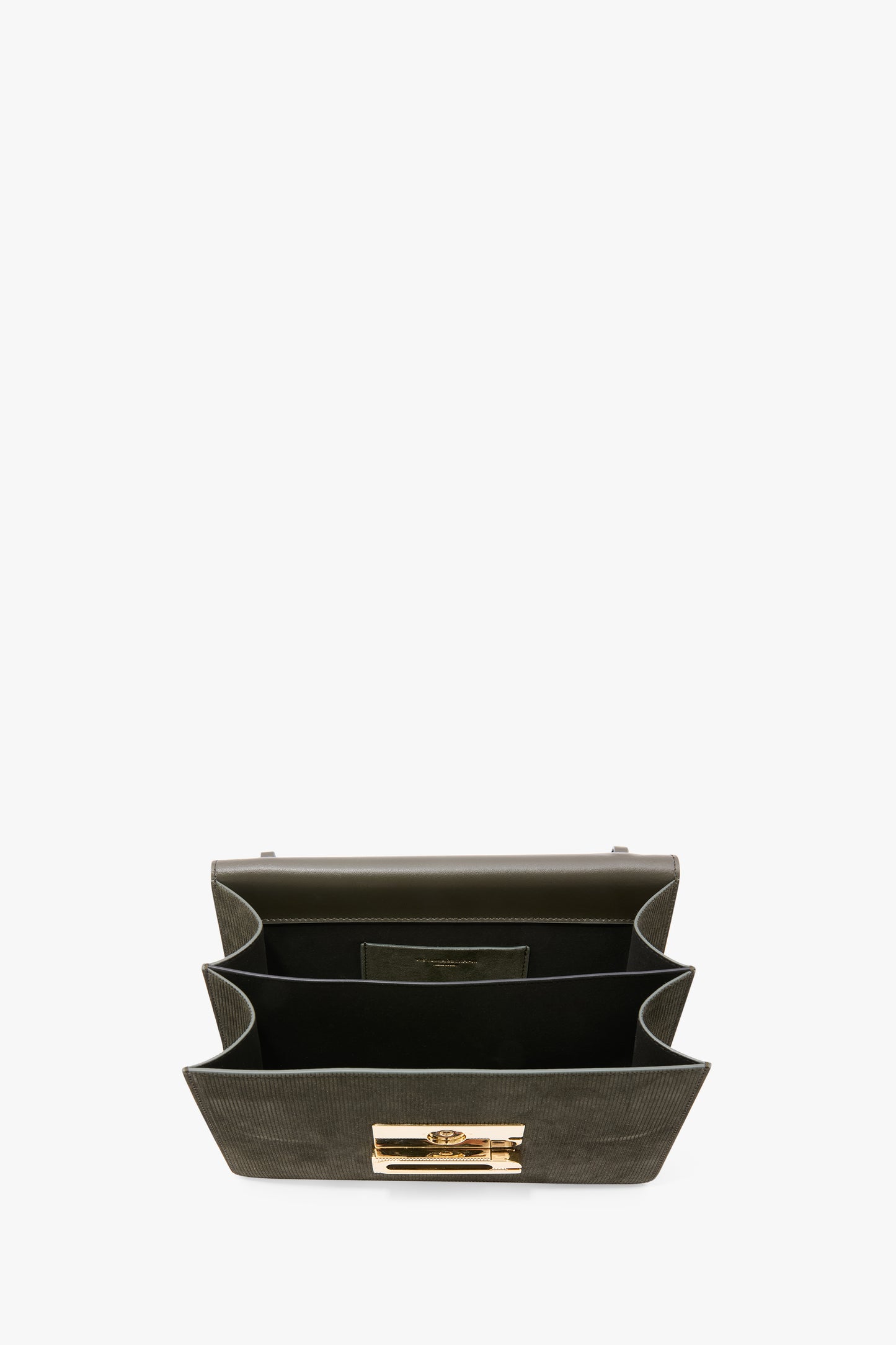 Dorian Bag In Embossed Dark Olive Suede