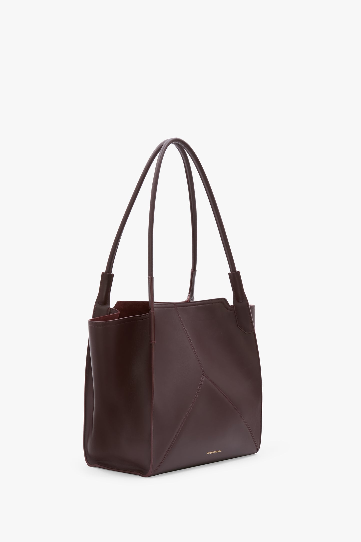 Victoria Tote Bag In Burgundy Soft Leather