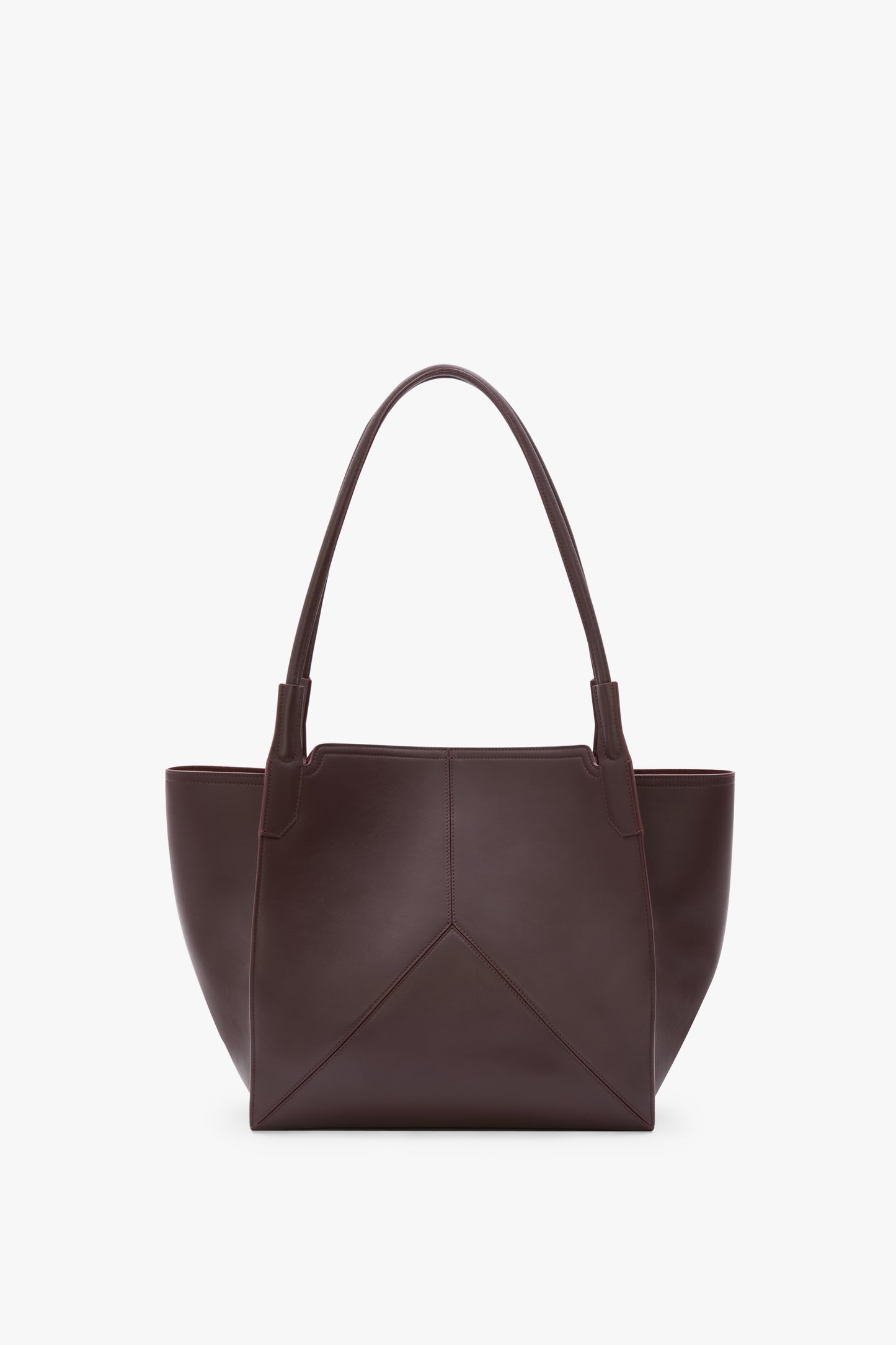 Victoria Tote Bag In Burgundy Soft Leather