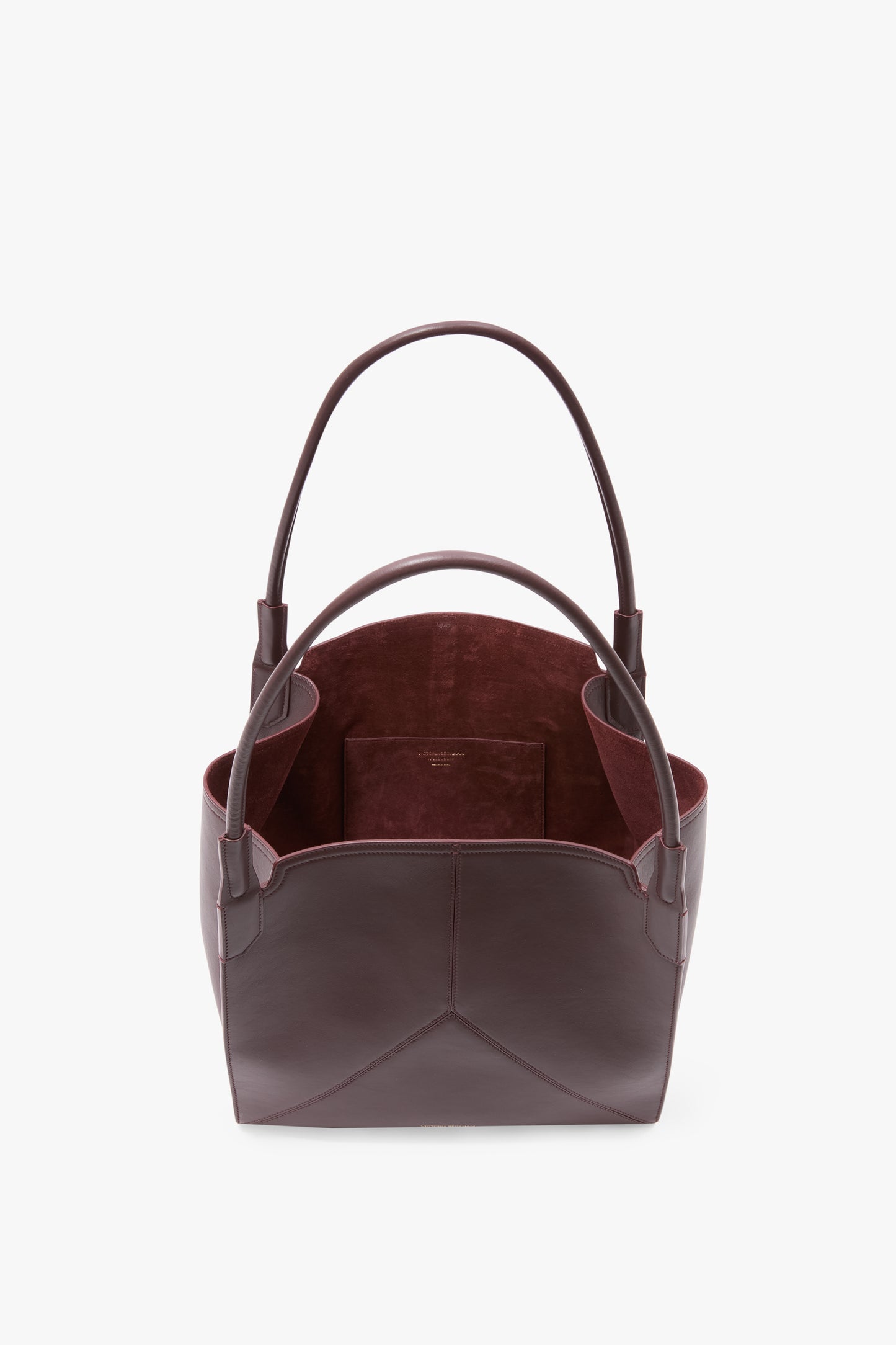 Victoria Tote Bag In Burgundy Soft Leather