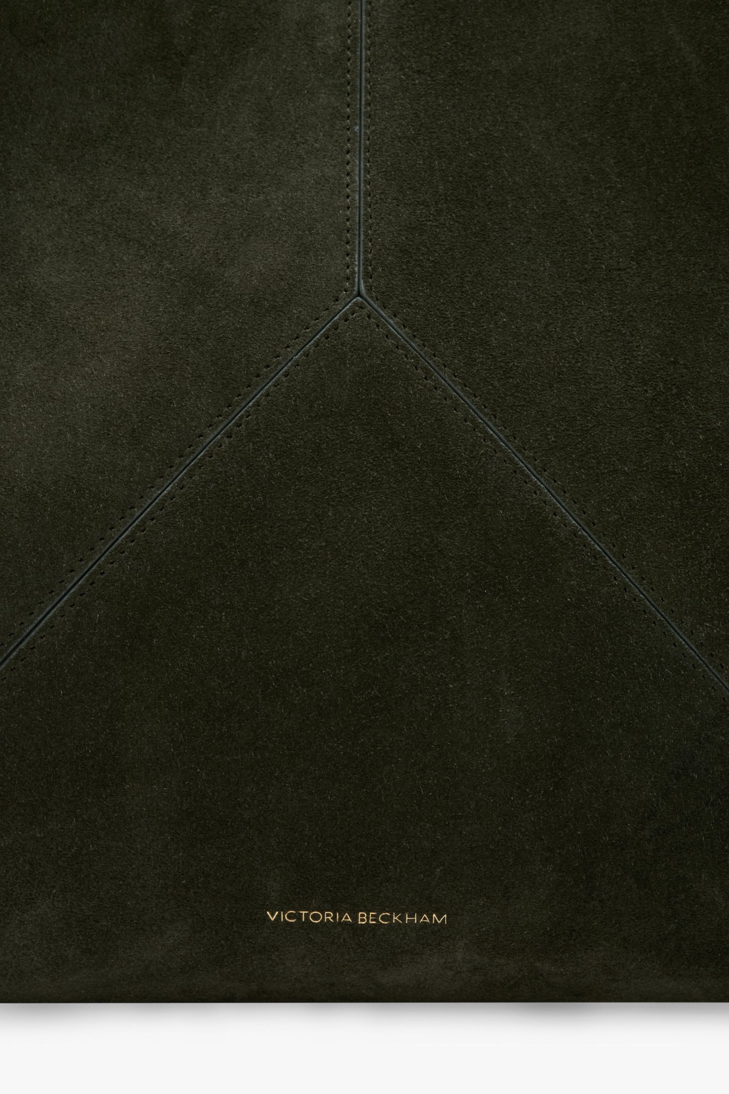 Victoria Tote Bag In Dark Olive Suede