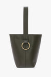 Dia Bucket Bag In Dark Olive Leather