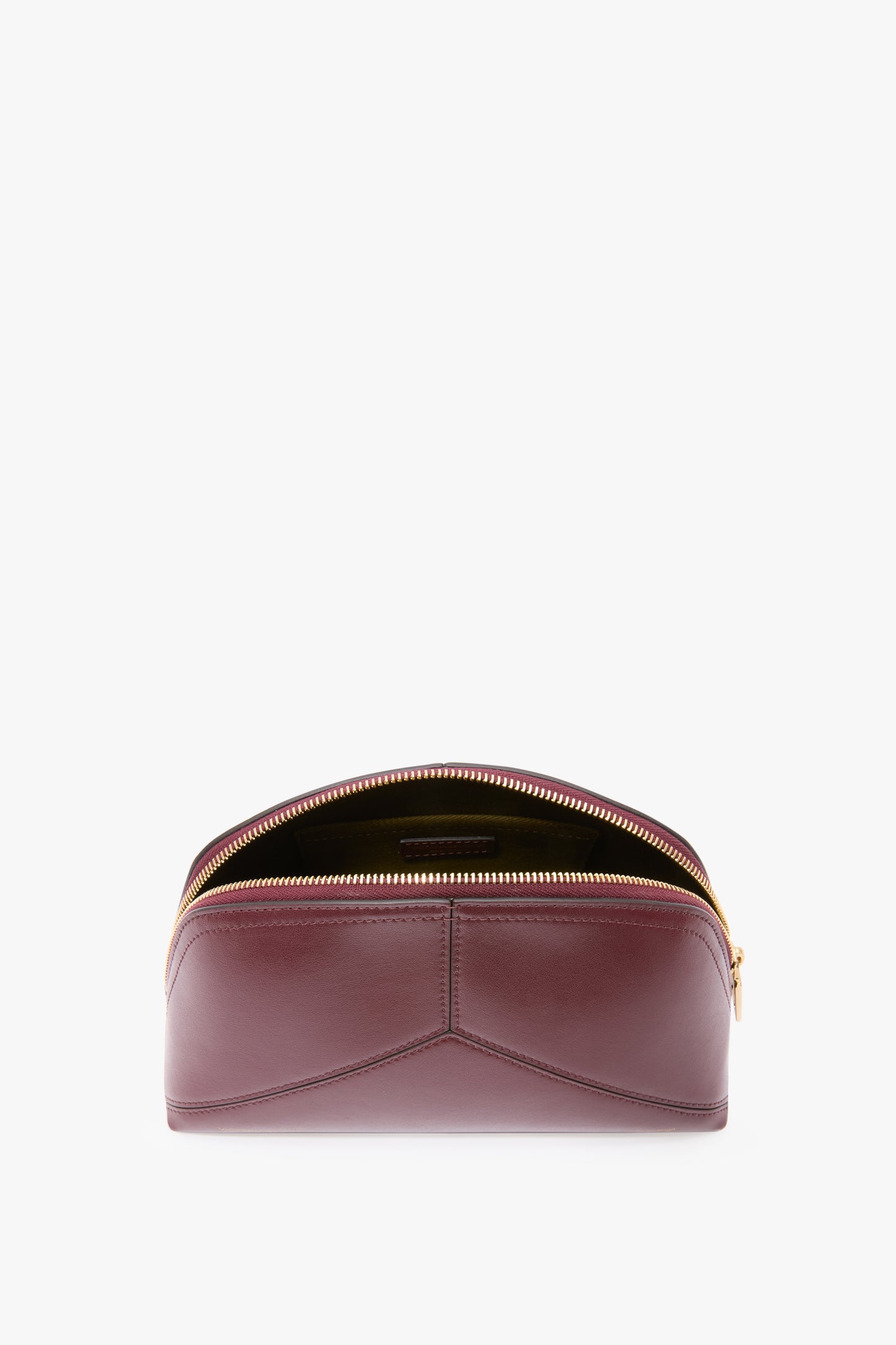 Victoria Large Travel Pouch In Burgundy Leather