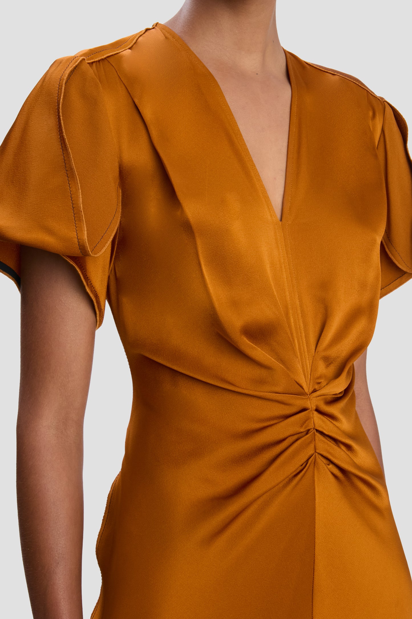 Eve Midi Dress In Bronze