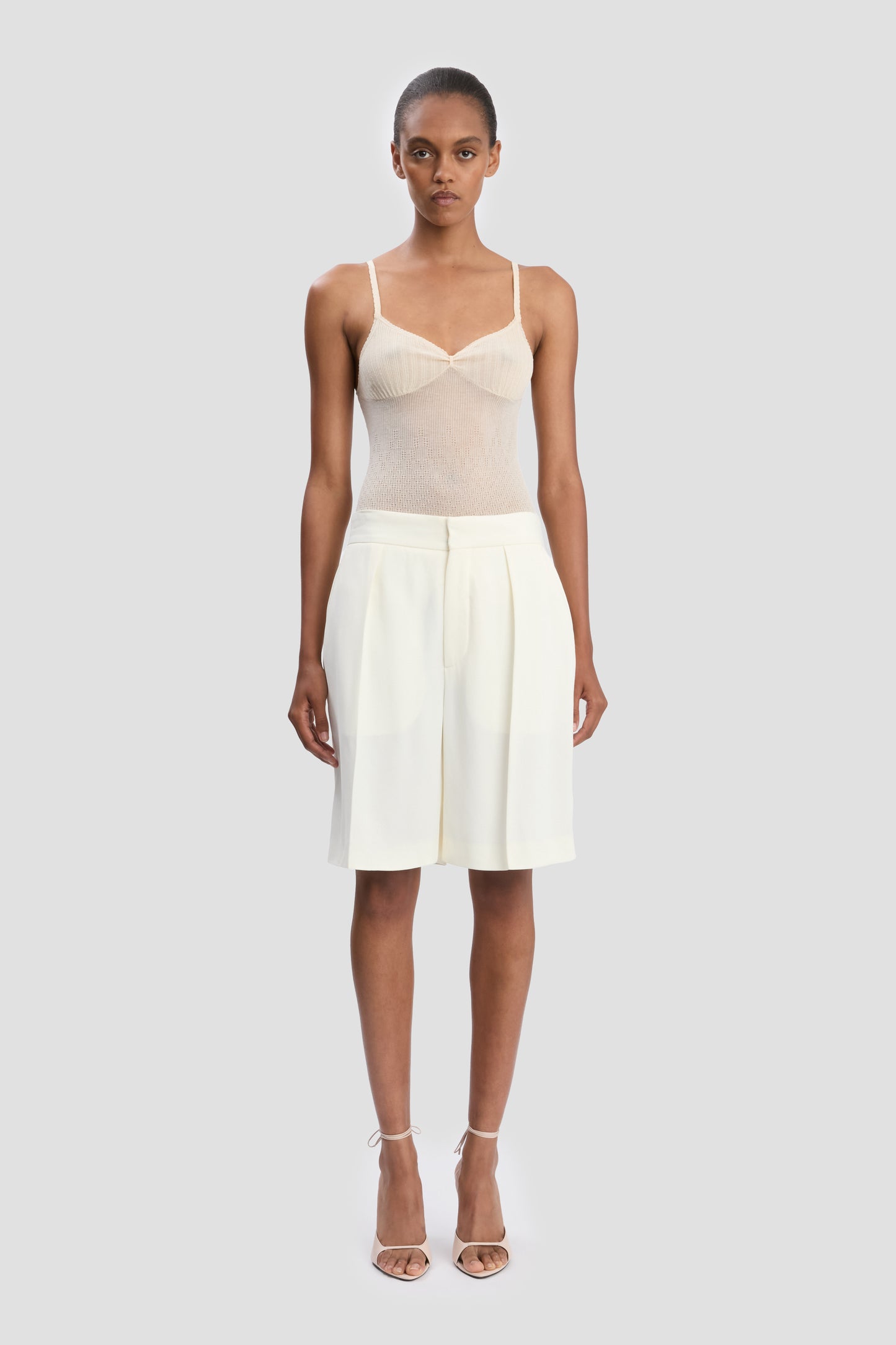 Tailored Shorts In Ivory