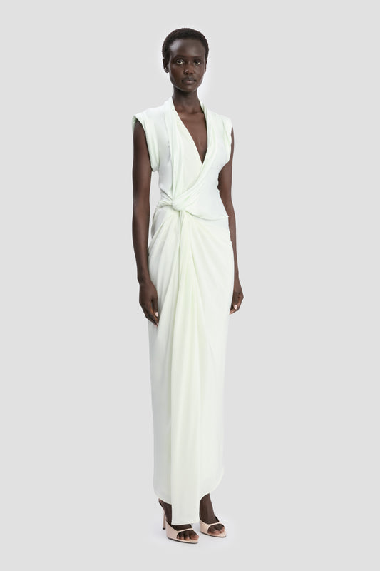 Twist Dress In Aloe