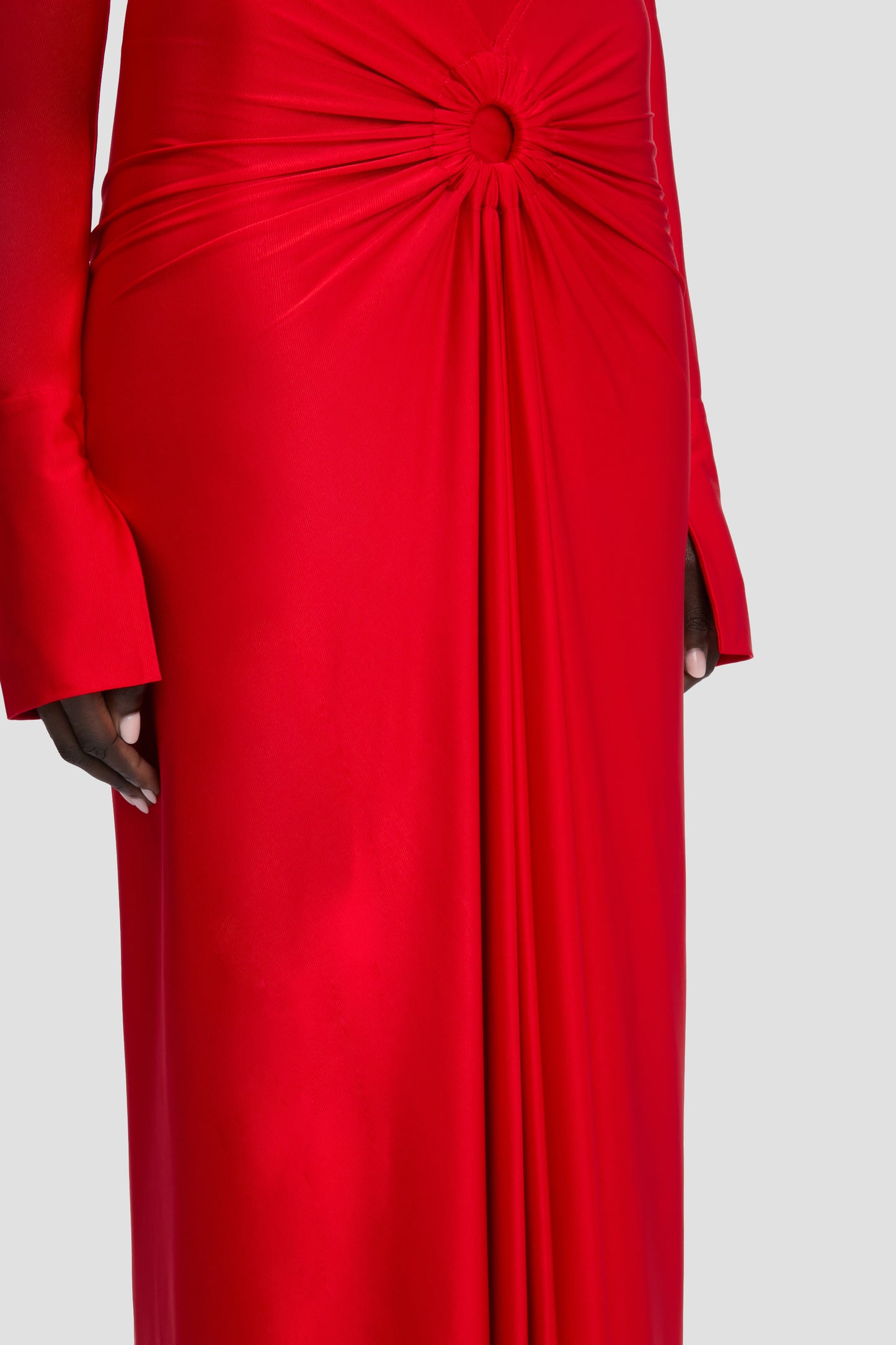Frances Midi Dress In Cardinal Red